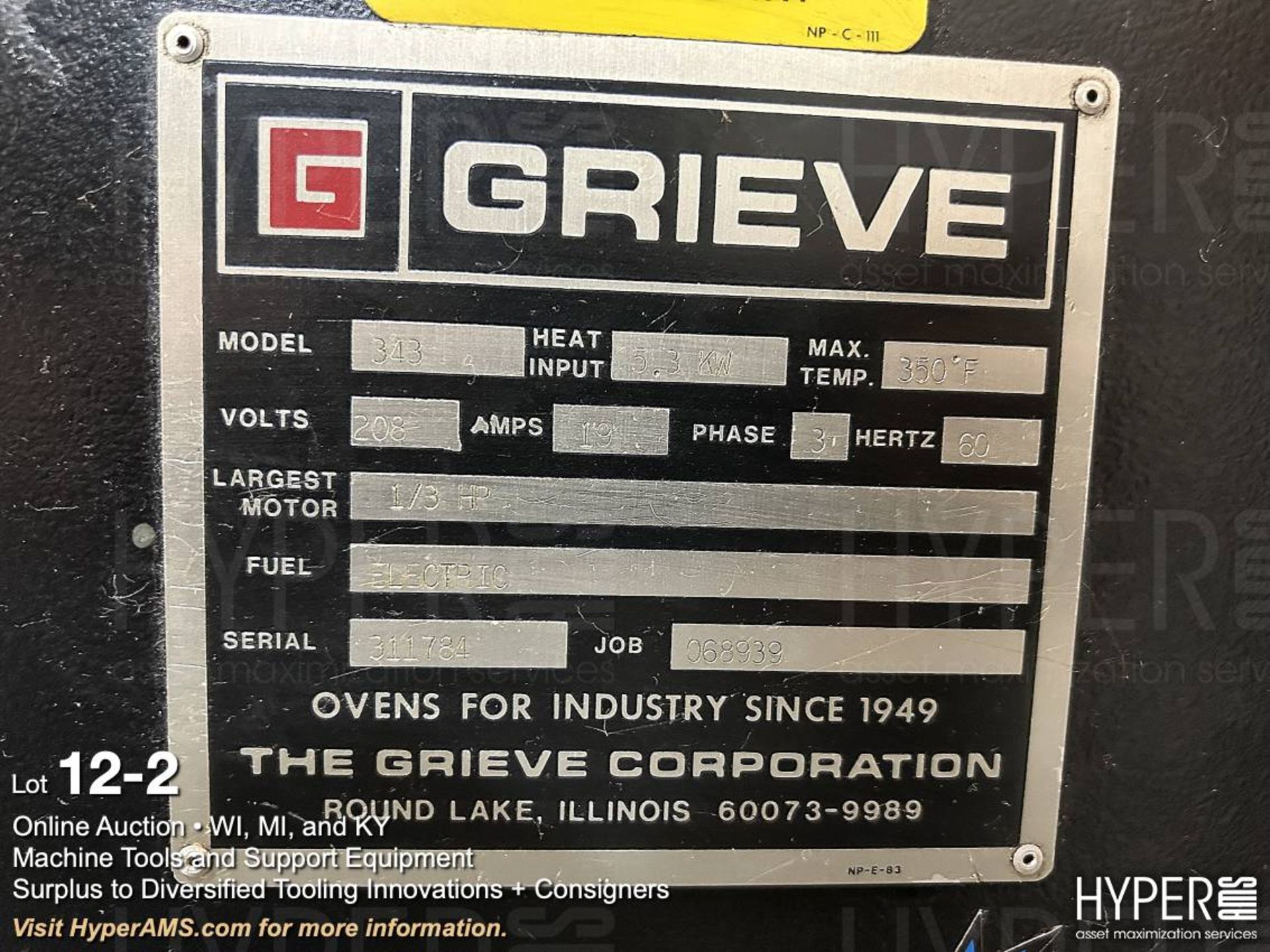 Grieve 343 electric oven - Image 2 of 4