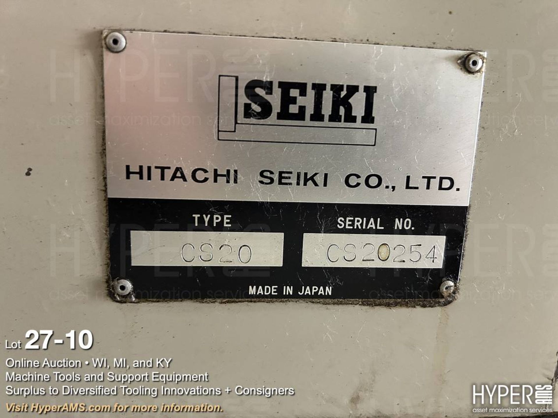 Hitachi Seiki CS20 CNC vertical machining center - Image 10 of 11