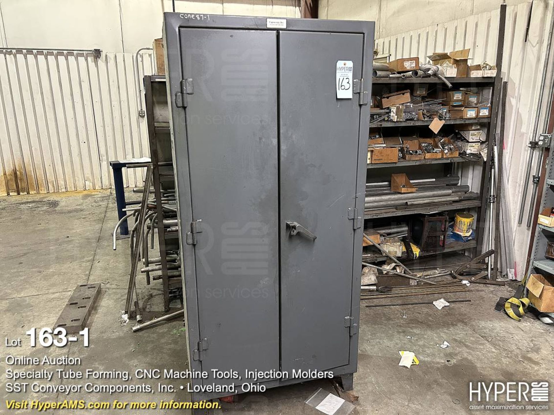 Heavy-duty steel two-door cabinet