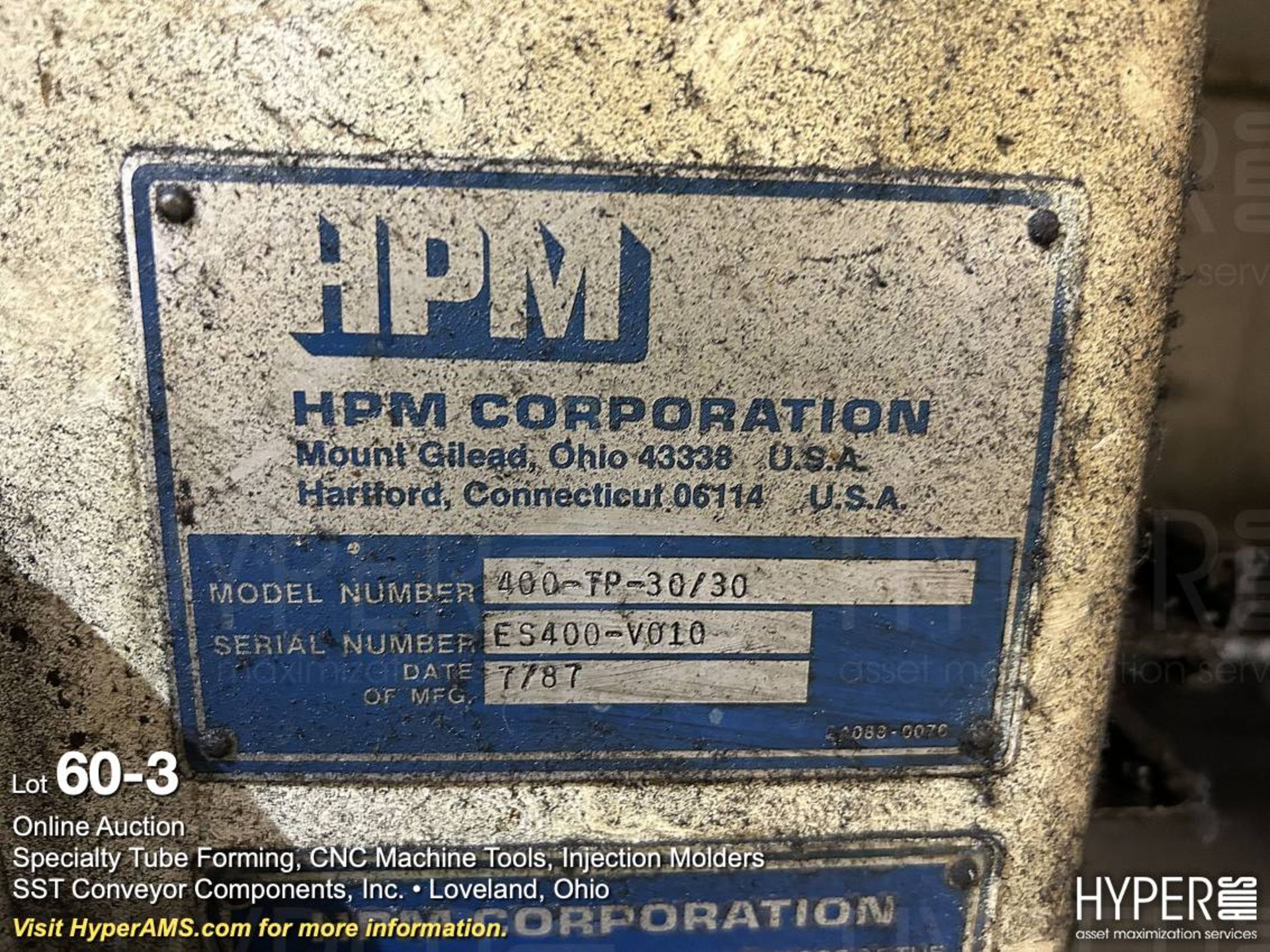 HPM 400 plastic injection mold machine - Image 3 of 19