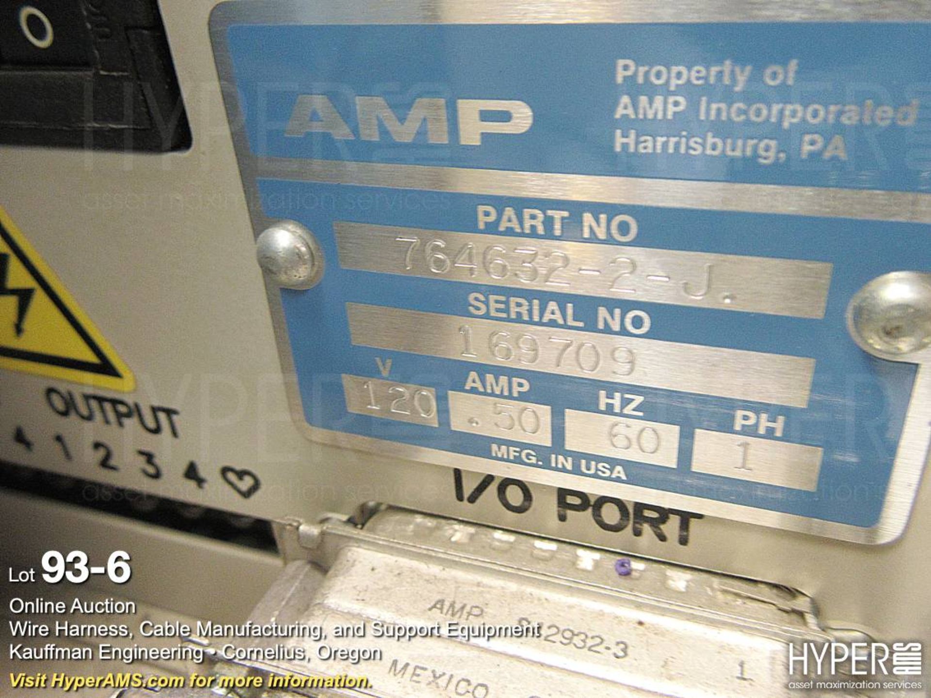 AMP GTM benchtop terminating crimping press - Image 6 of 7