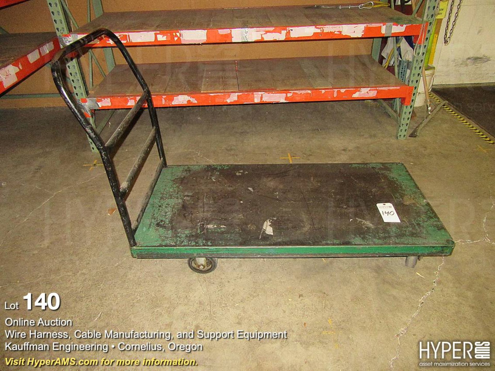 Metal flatbed cart 60"l x 30"w.