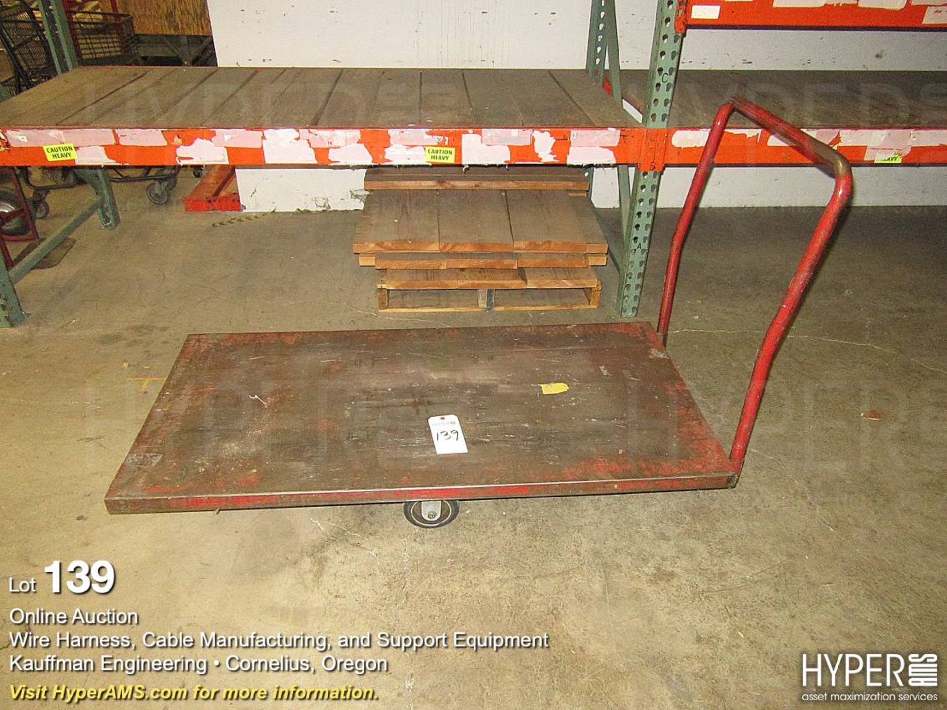 Metal flatbed cart 60"l x 30"w.