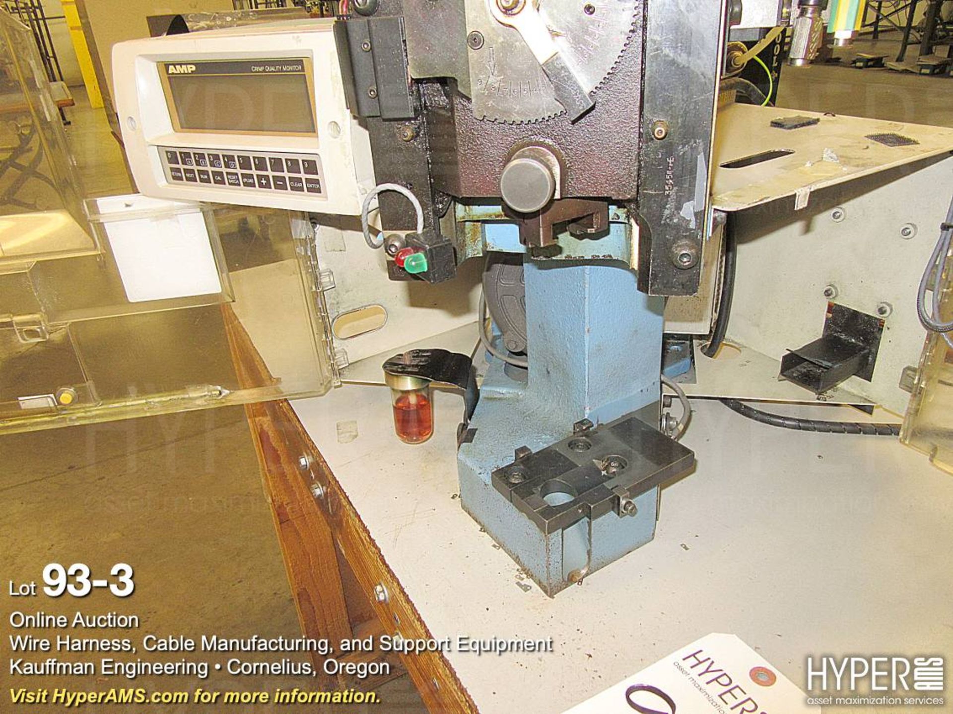 AMP GTM benchtop terminating crimping press - Image 3 of 7