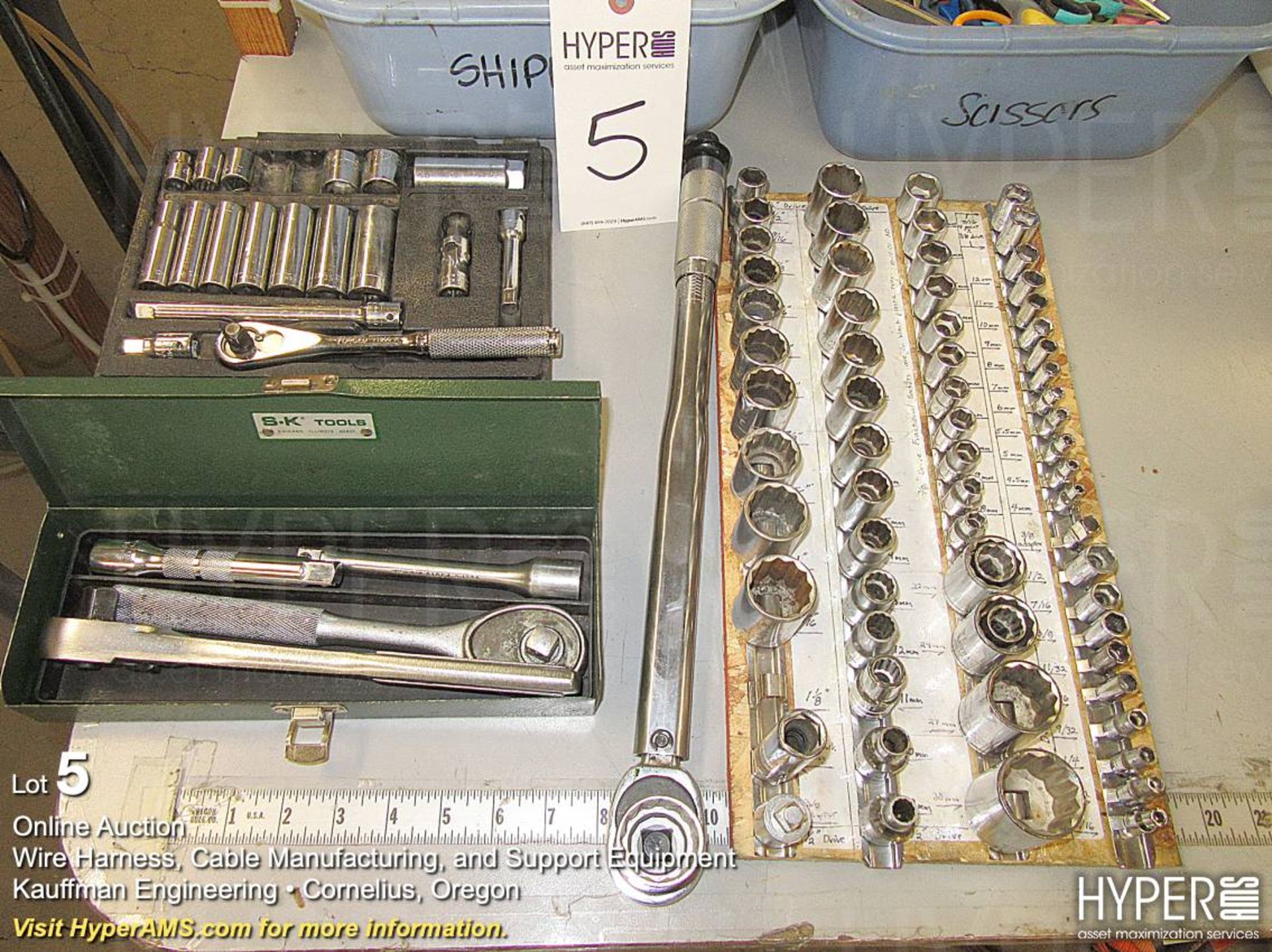 Assorted standard & metric sockets and ratchets