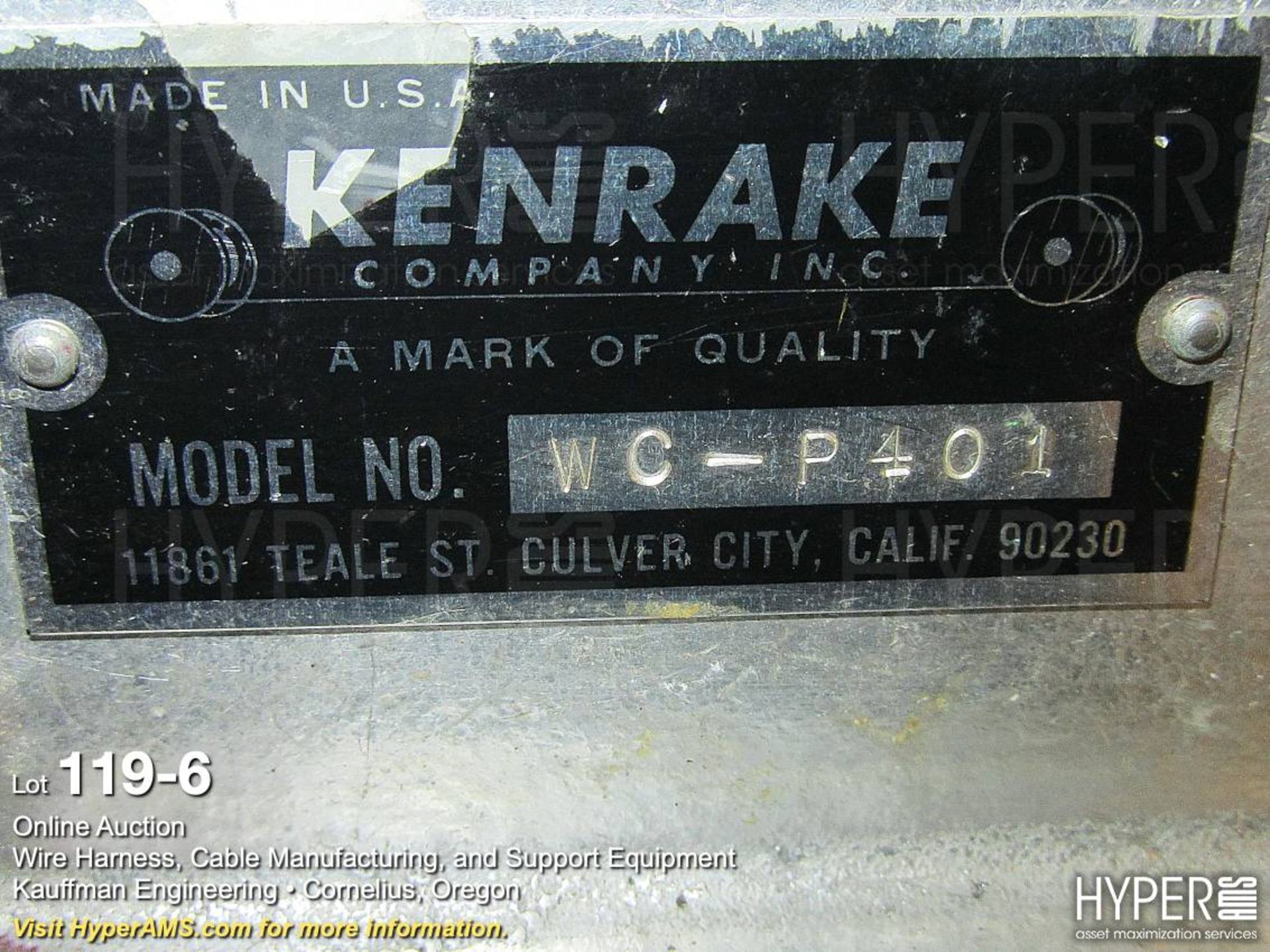 Kenrake high speed respooler with attached spool payoff - Image 6 of 6