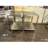 Lot - (2) 30 in. x 44 in. Stainless Steel Tables