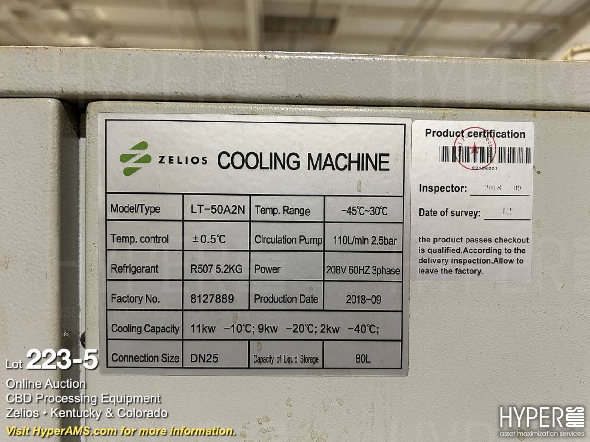 2018 Model LT-50A2N 11-KW Electric Cooling Machine - Image 5 of 6