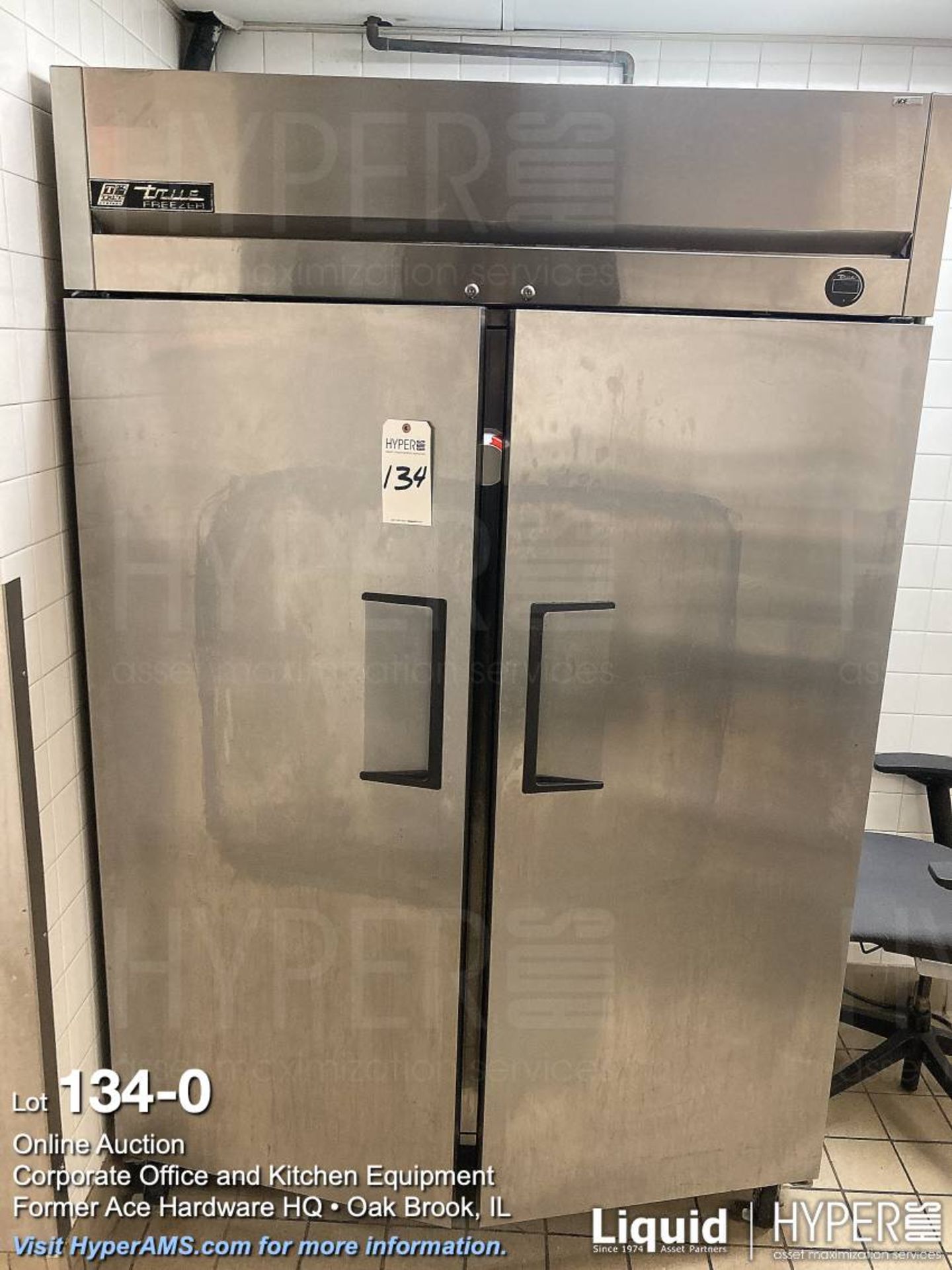 True Manufacturing 54" two door reach in freezer