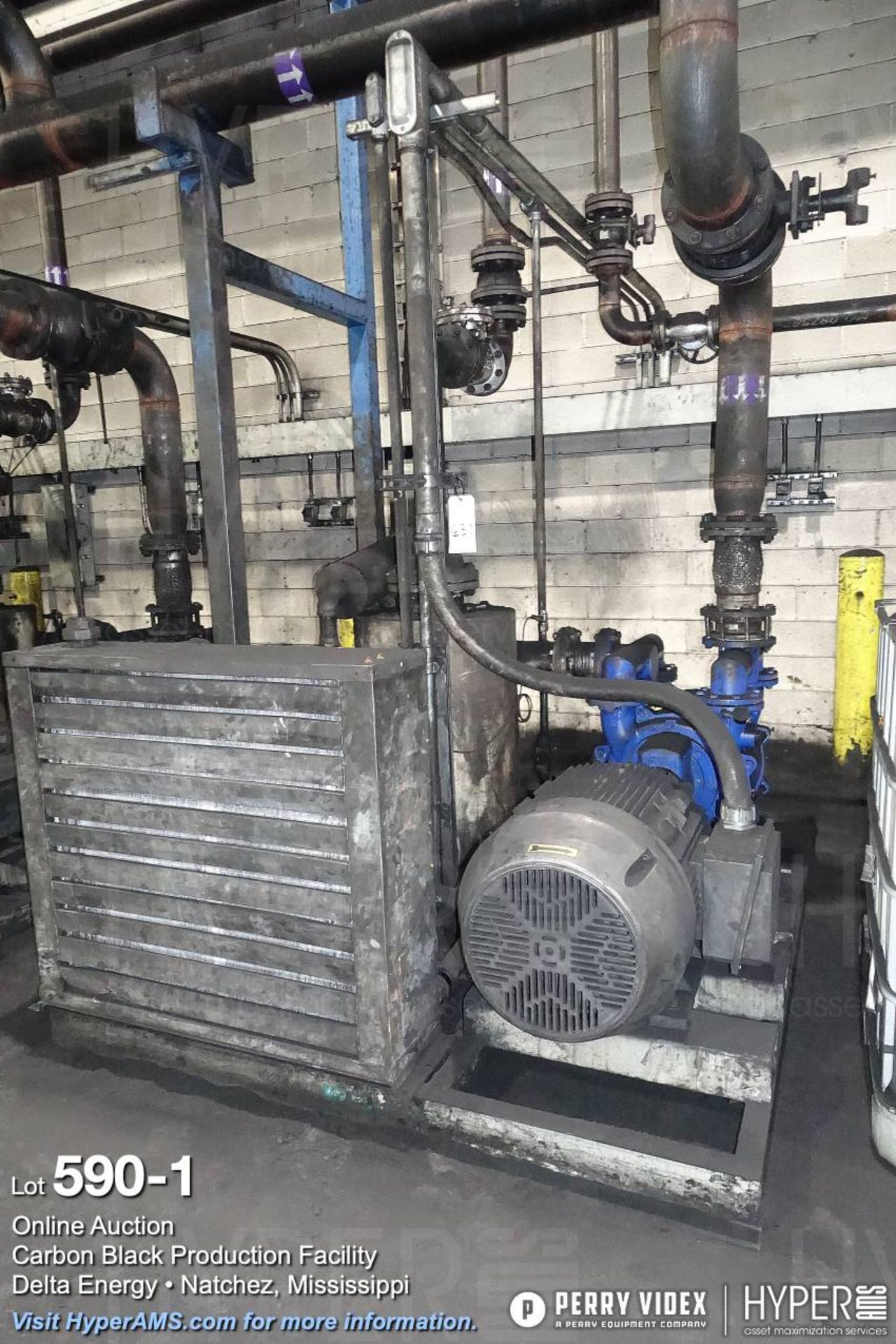 Airtech 75 HP liquid ring vacuum system skid