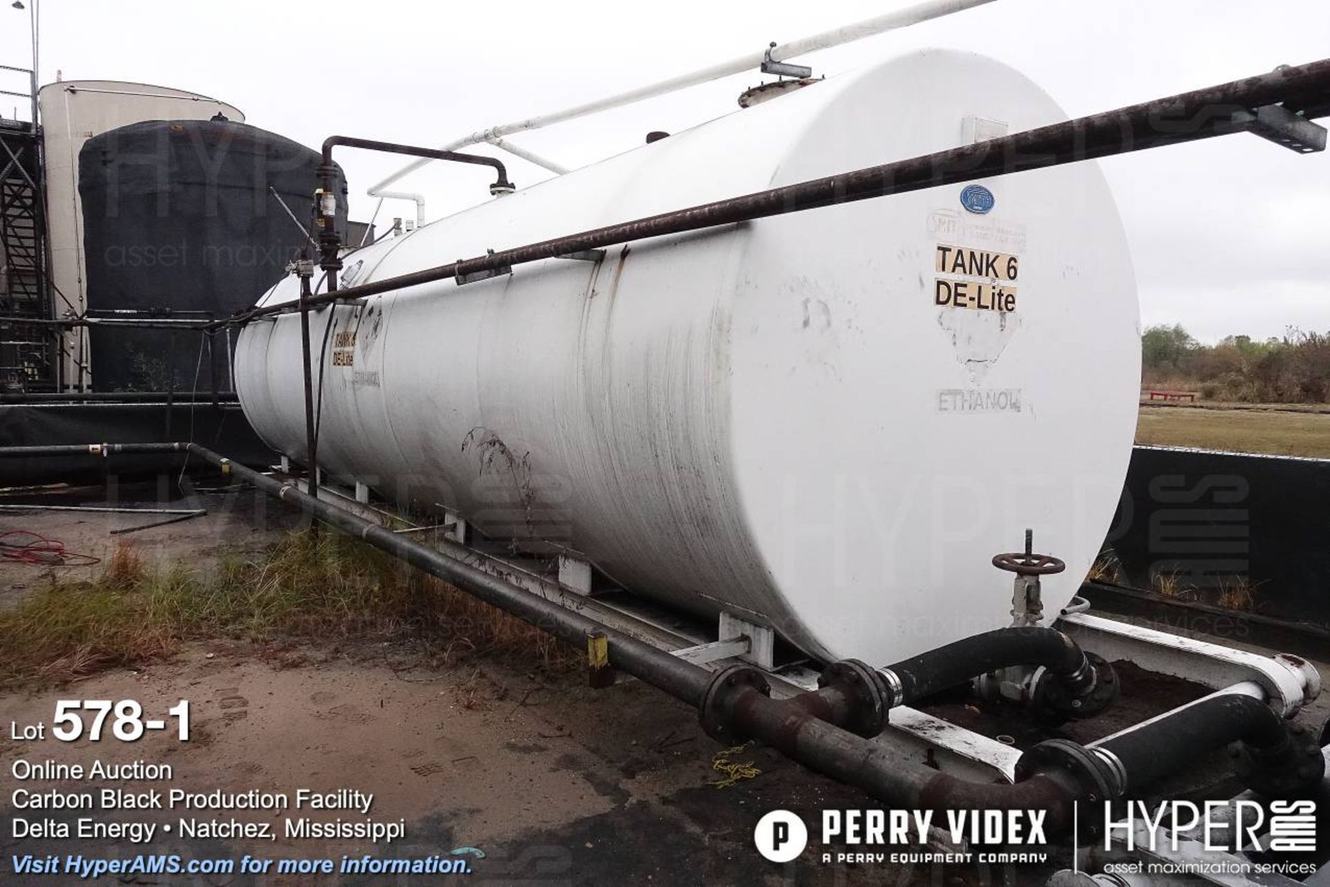 10000 gallon horizontal drum skid tank, carbon steel (Tank #6)