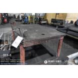 Steel welding table 67" x 48", 2" thickness