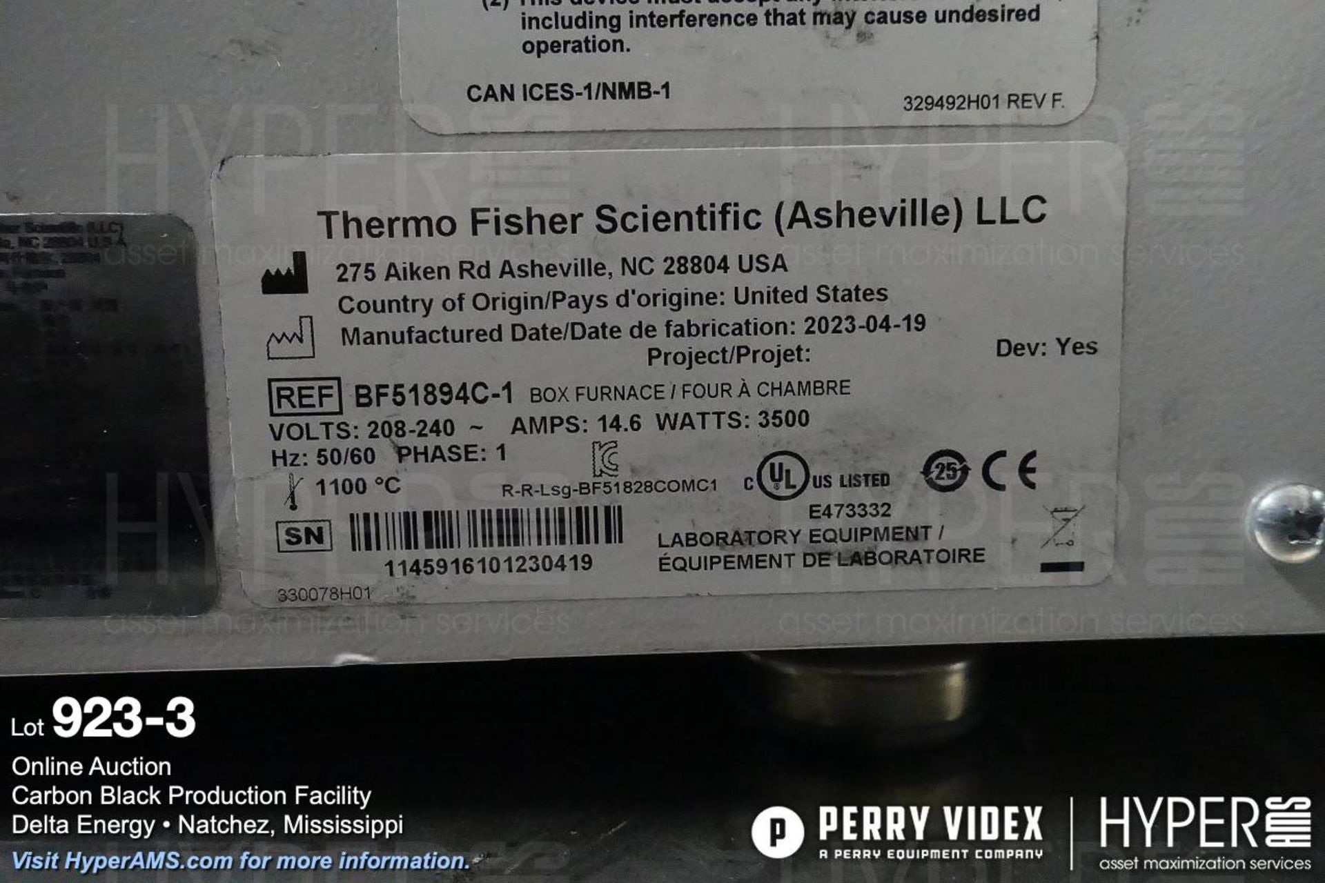 Thermo Scientific benchtop box furnace (NEW 04/2023) - Image 3 of 4