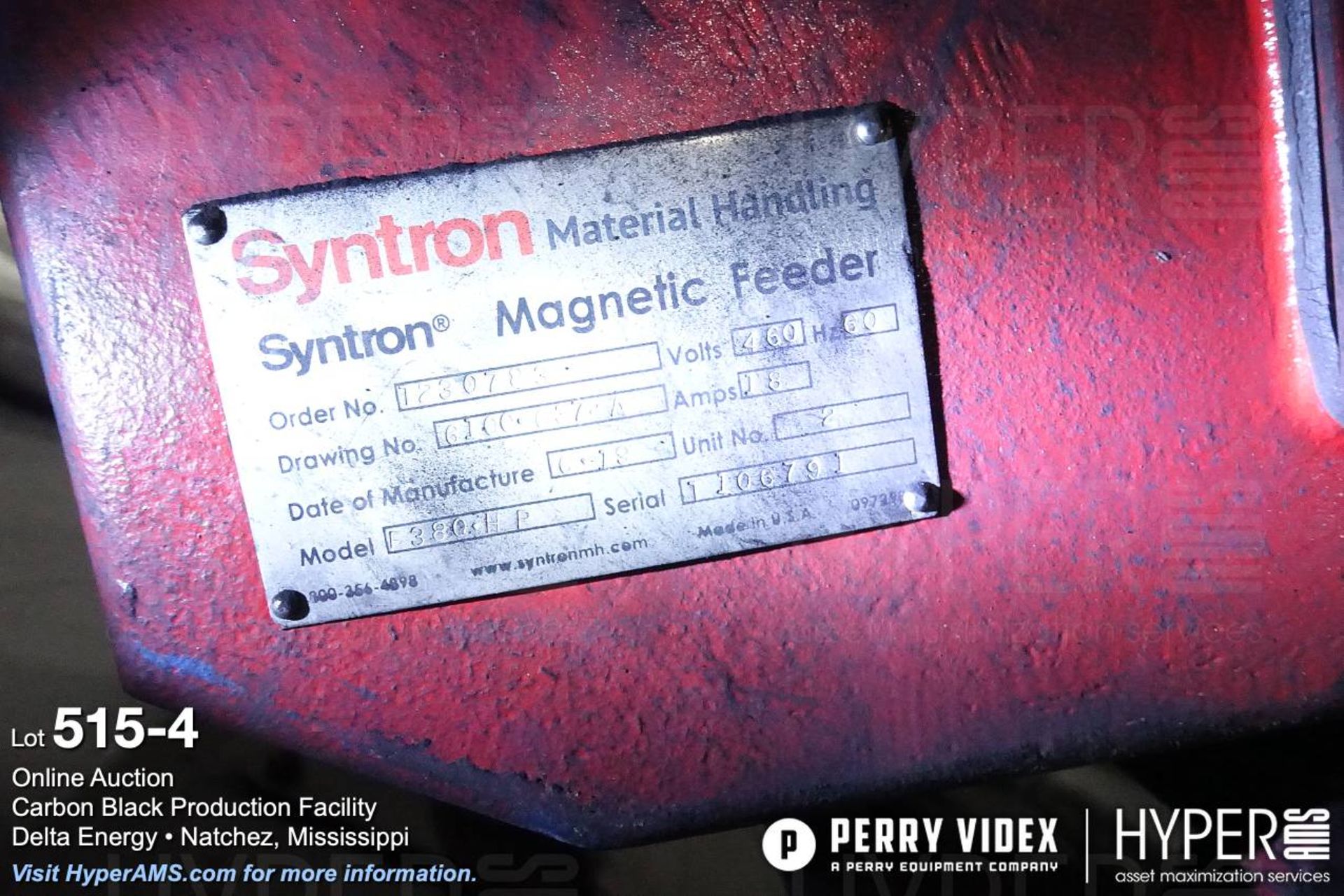 Syntron electromagnetic feeder SF-380-HP - Image 4 of 4