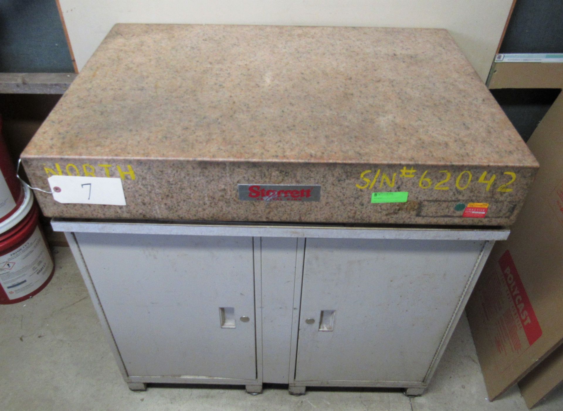 Starrett 36" x 12"x 6" Pink Granite Surface Plate w/ Cabinet Stand