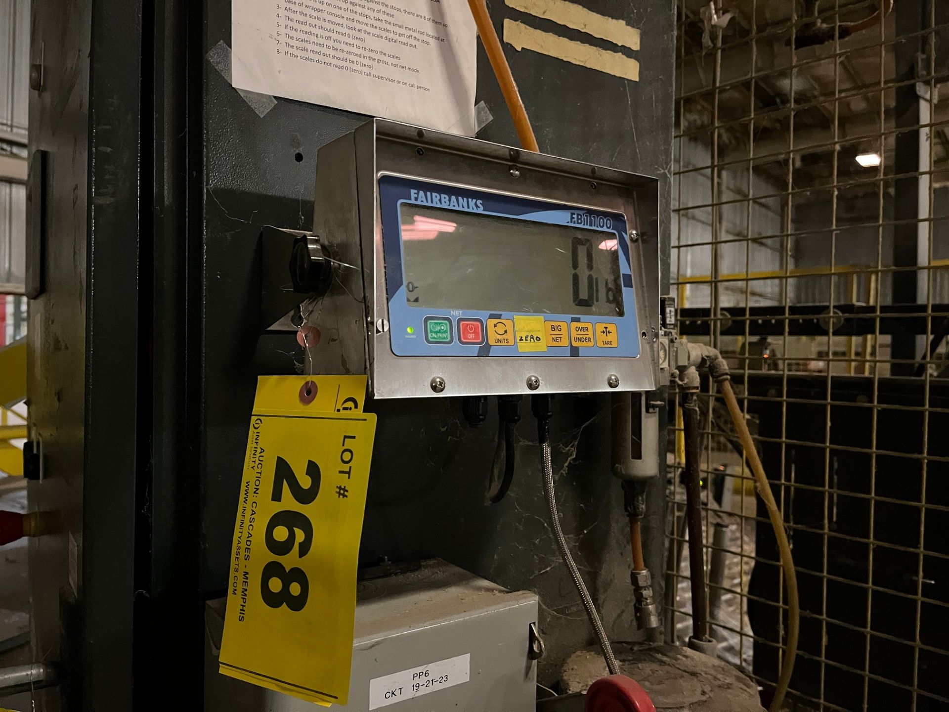 FAIRBANKS EB1100 DIGITAL SCALE W/ RICE LAKE ROUGH DECK 60" X 60" PLATFORM (PAPER MACHINE WAREHOUSE) - Image 2 of 2