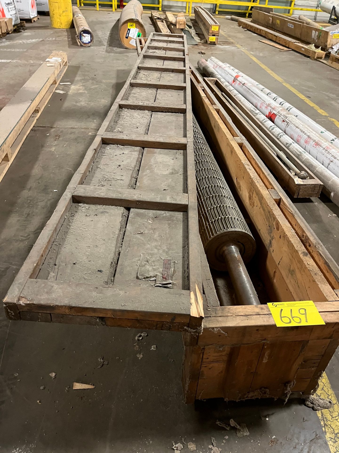 TURBINE FLOAT CELL ROLLER, APPROX. 9" DIA X 18'L (PM EAST WAREHOUSE)