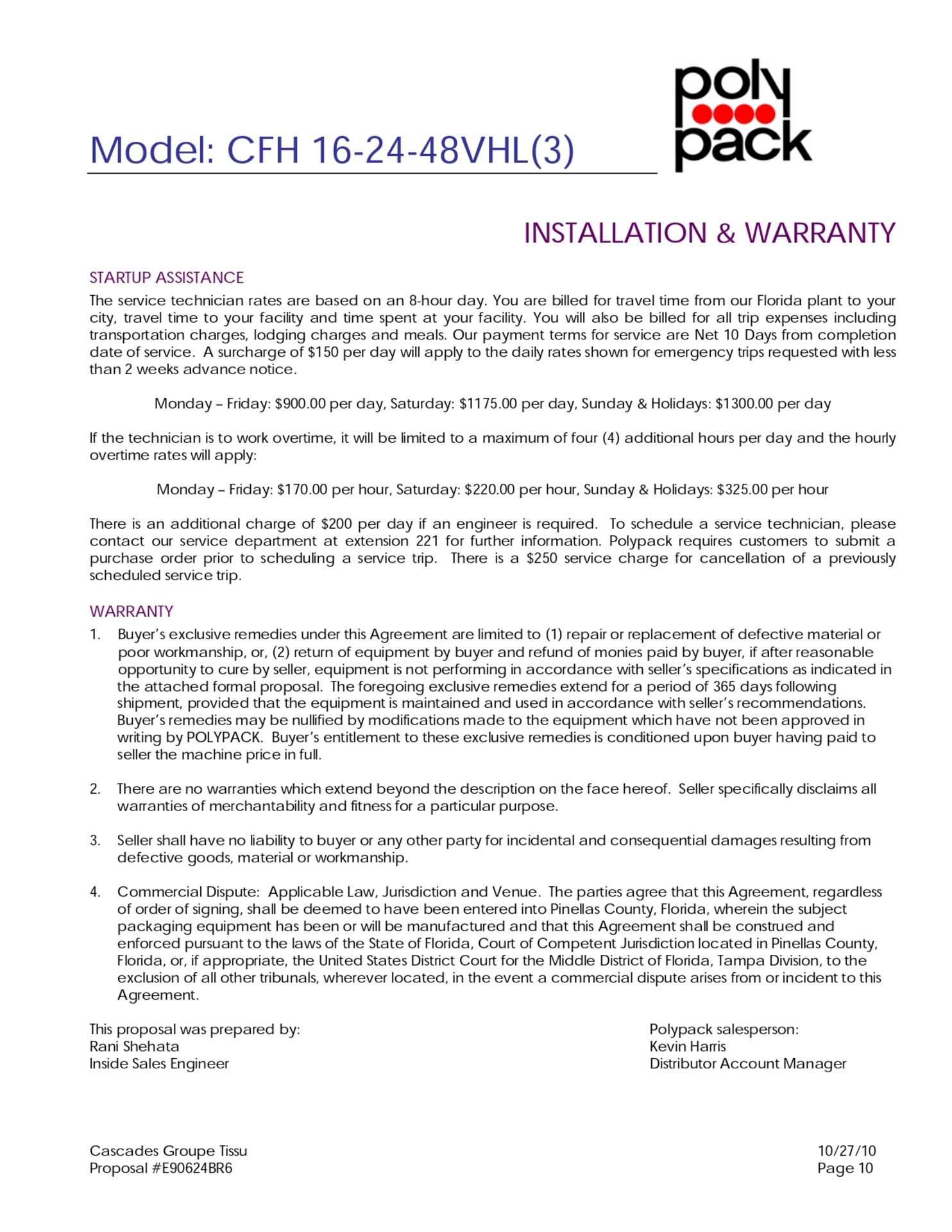 2010 SHRINK WRAPPER FULLY AUTOMATIC, BRAND: POLY PACK, MODEL CFH 16-24-48VHL(3), 600V, 40AMP, - Image 22 of 29