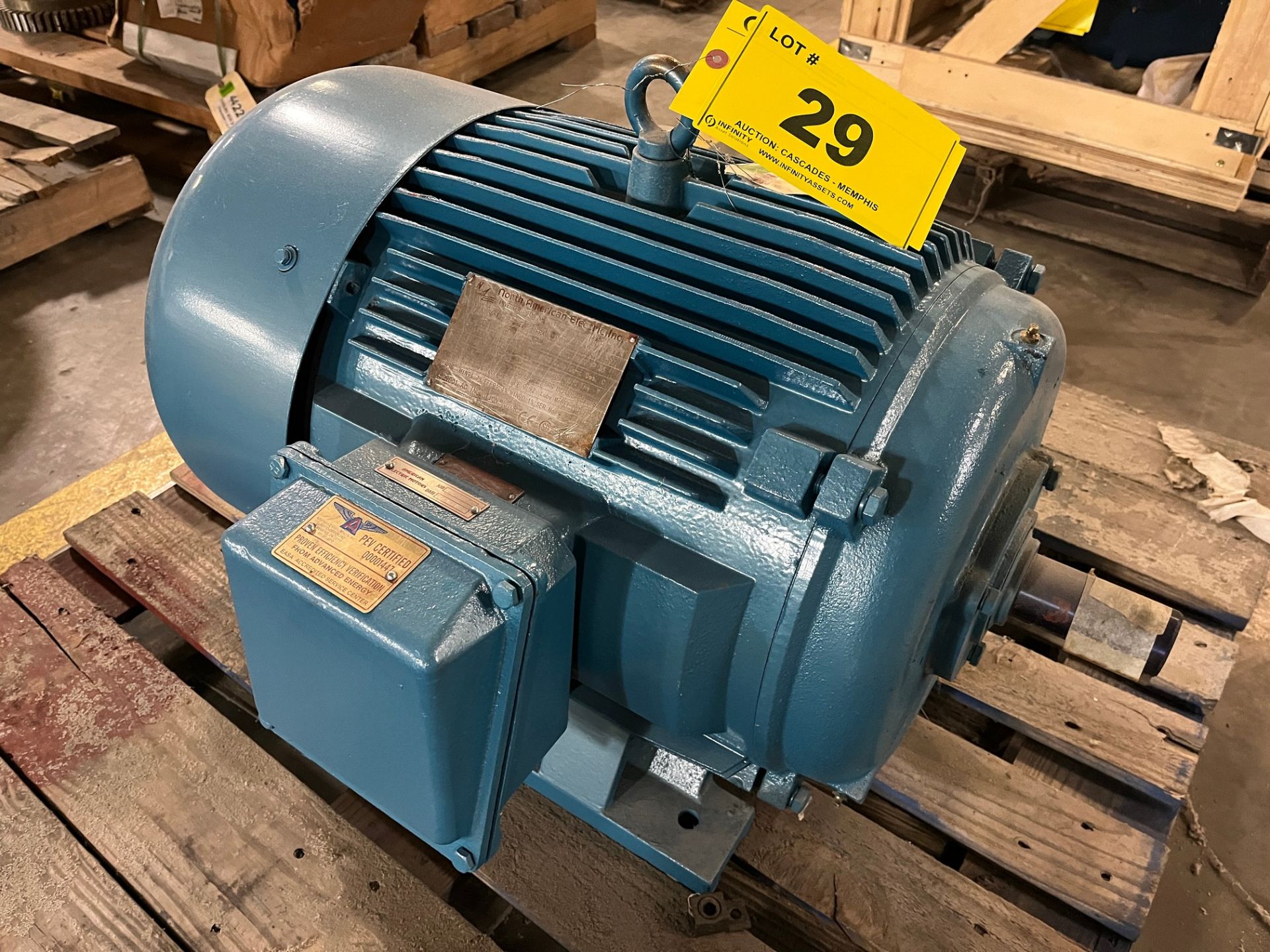 NORTH AMERICAN ELECTRIC 75HP MOTOR, 3,560 RPM, 208-230/460V, 365TS FRAME (PAPER MACHINE BUILDING