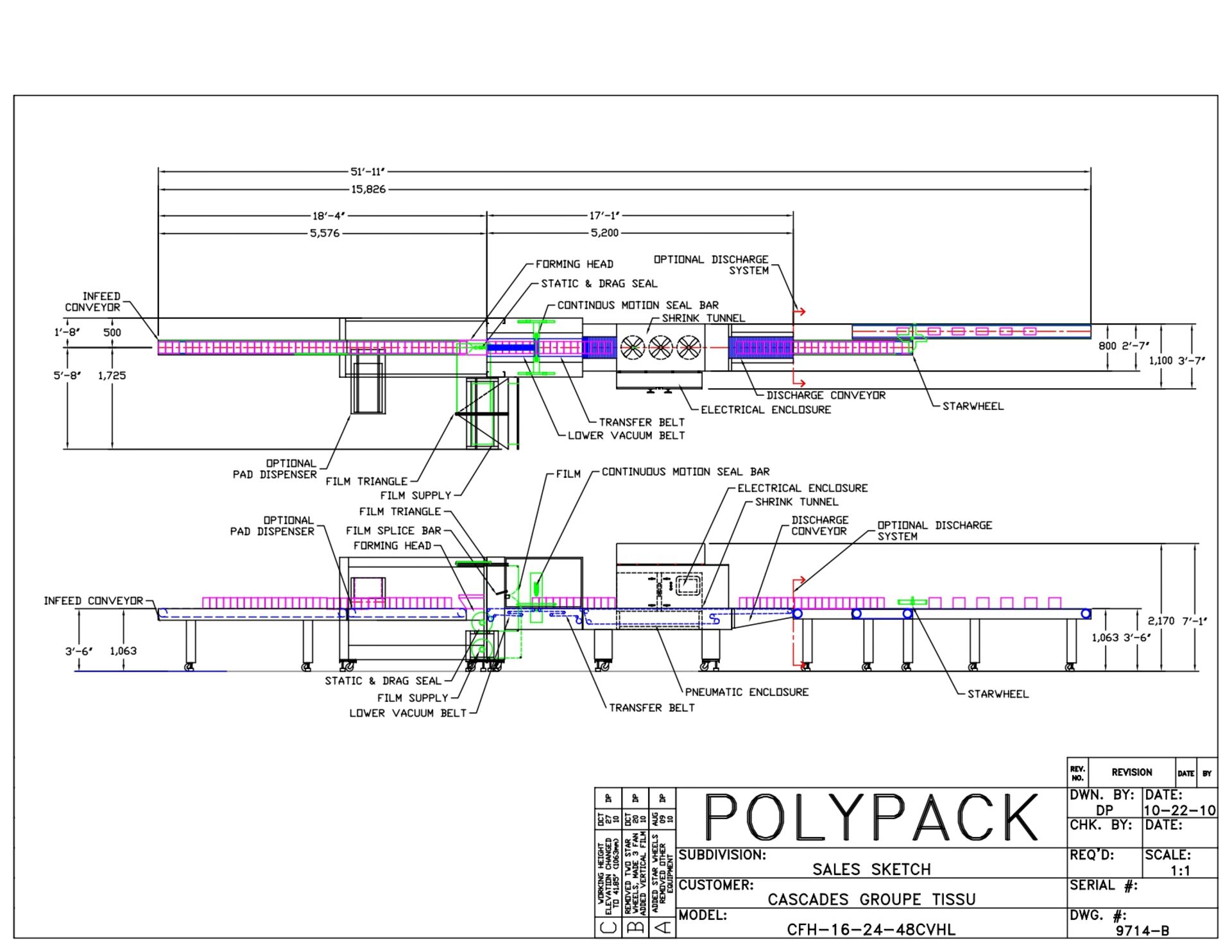 2010 SHRINK WRAPPER FULLY AUTOMATIC, BRAND: POLY PACK, MODEL CFH 16-24-48VHL(3), 600V, 40AMP, - Image 24 of 29