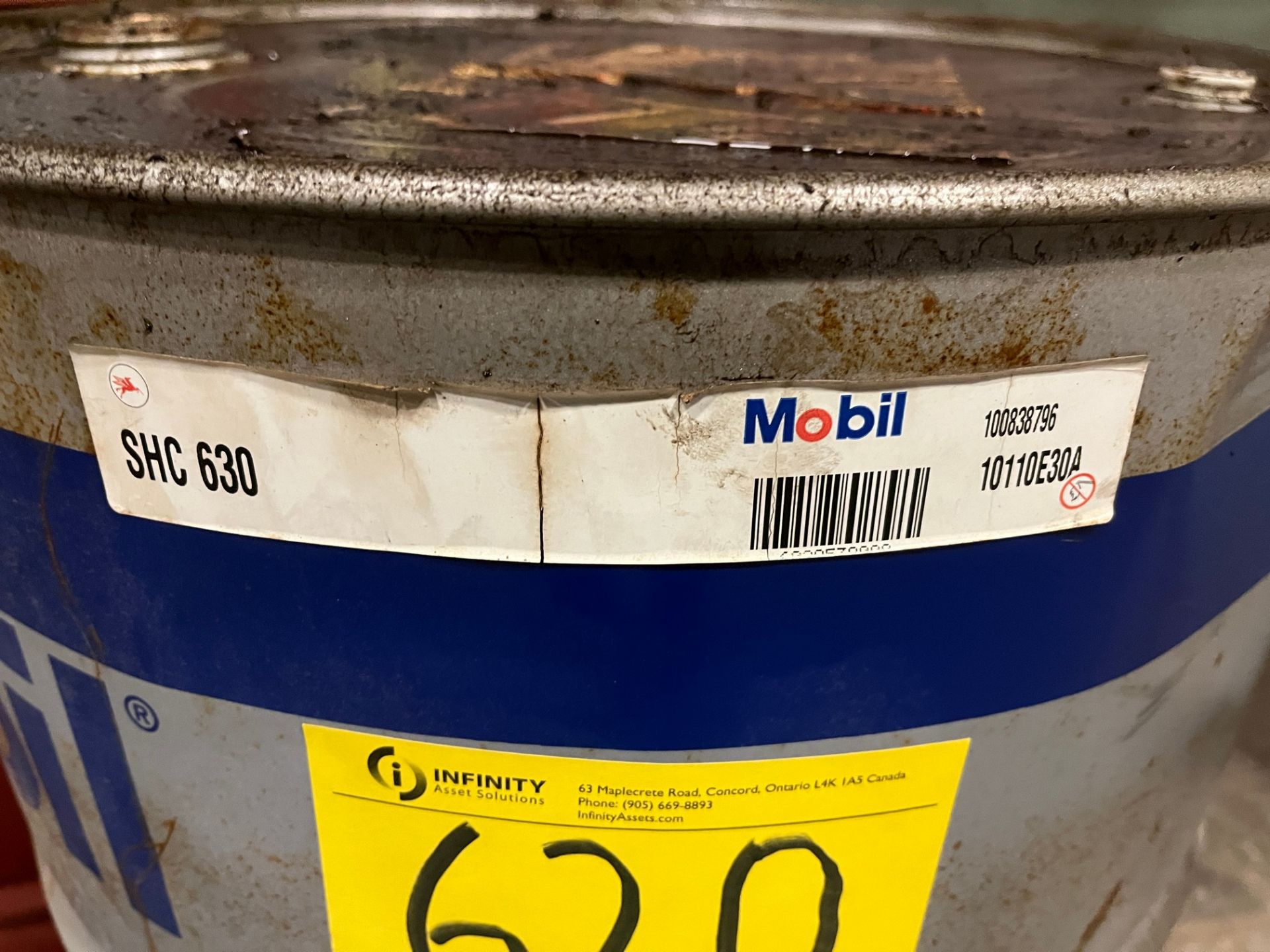 LOT OF (2) BARRELS OF MOBIL SHC630 SYNTHETIC LUBRICANT (PM MAIN WAREHOUSE) - Image 2 of 2