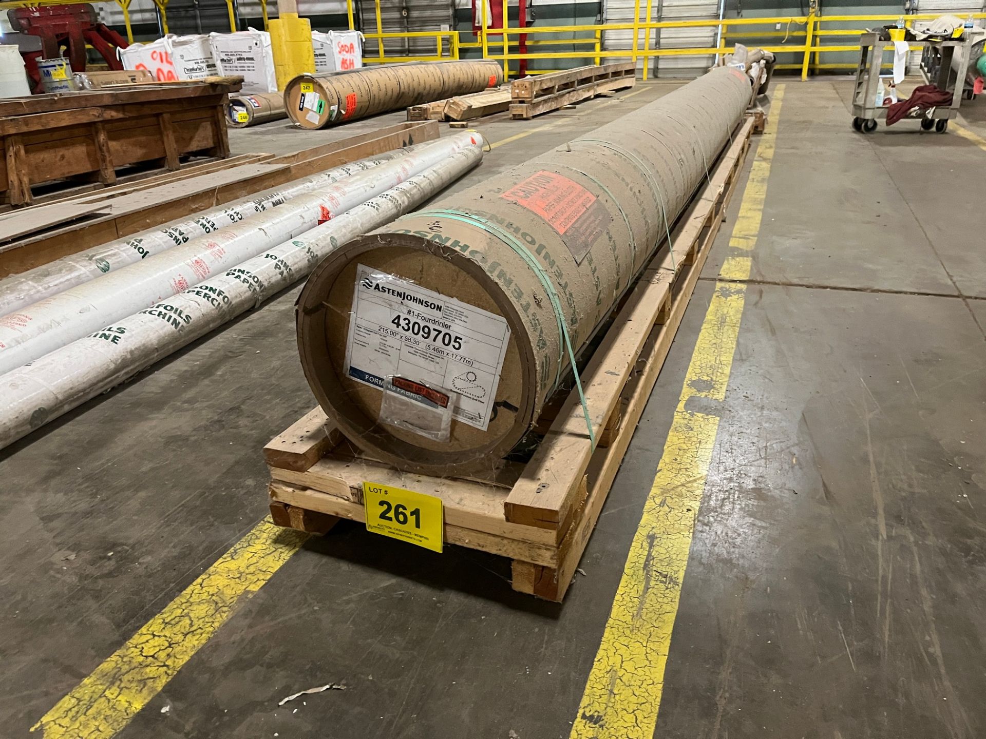 ASTEN JOHNSON #1 - FOURDRINIER ROLL, 215.00" X 58.30' (PAPER MACHINE MAIN WAREHOUSE)