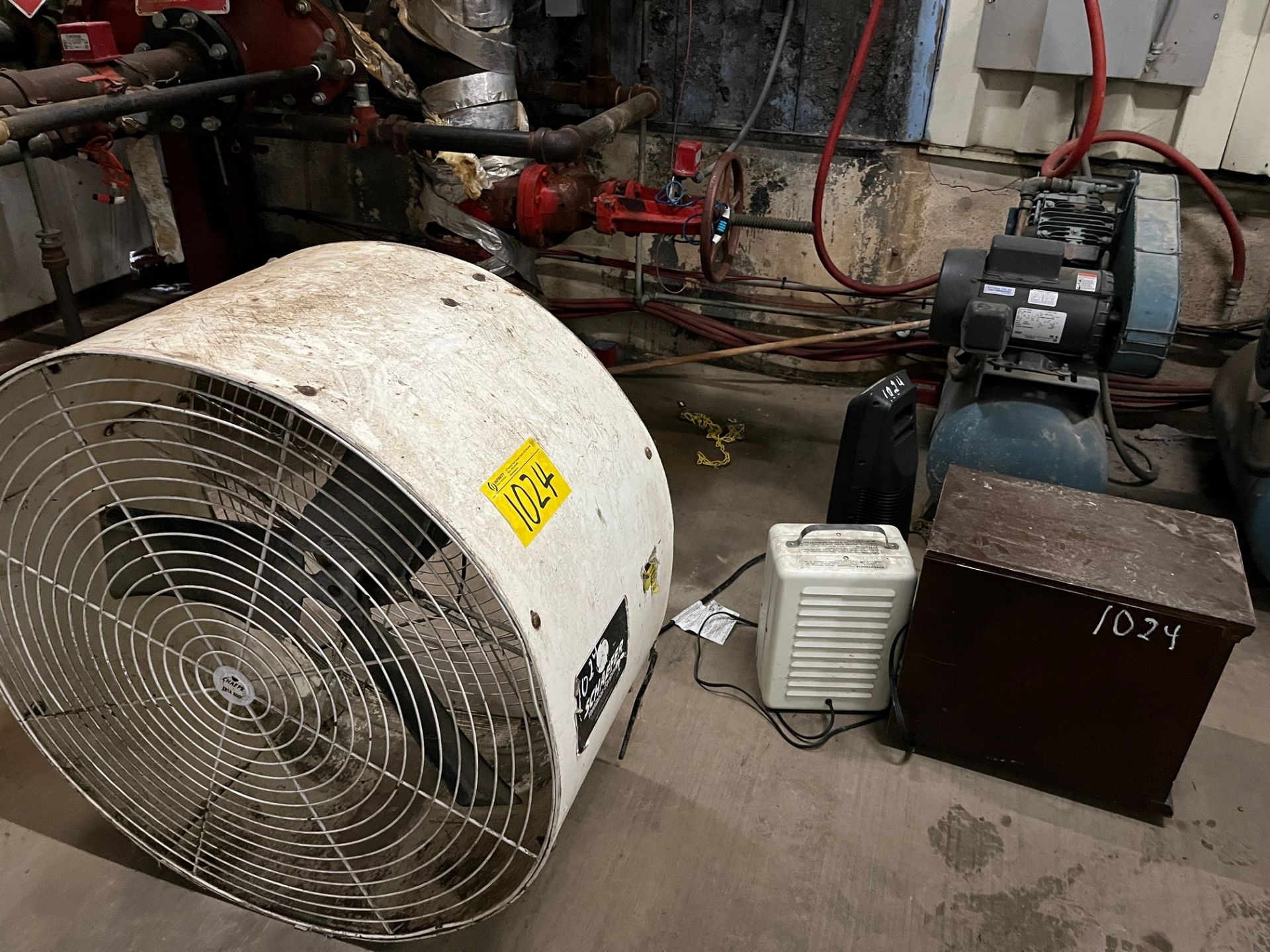 LOT OF SCHAEFER FAN AND (3) HEATERS (COMPRESSOR ROOM, DEINKING BUILDING)