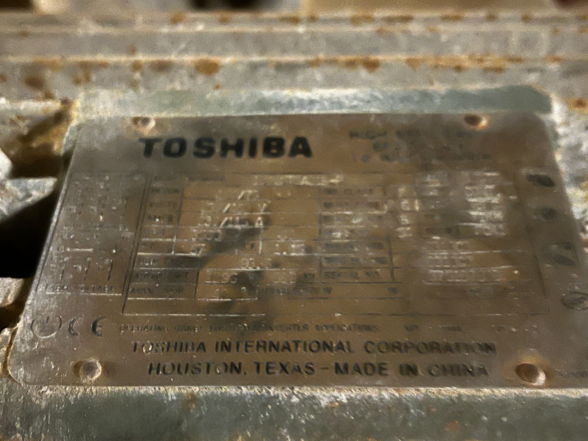 TOSHIBA 100HP MOTOR, 3,500 RPM, 230/460V, N/A FRAME (DEINKING BUILDING, 1ST FLOOR) - Image 2 of 2