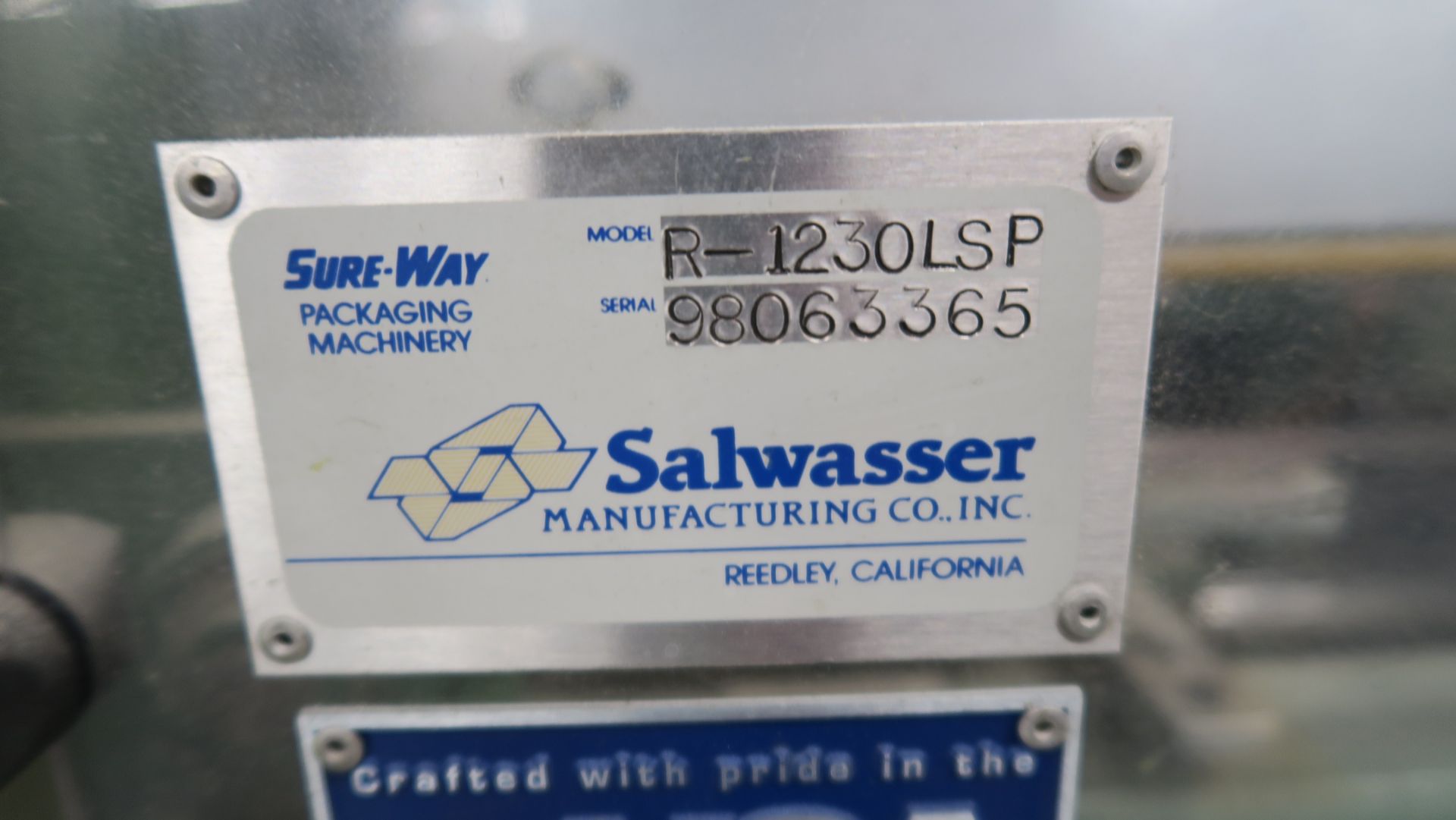 1998 SALWASSER MODEL L-44 / R-1230LSP CASE ERECTOR COMBINED WITH CASE PACKER, S/N'S 9806219, - Image 17 of 24