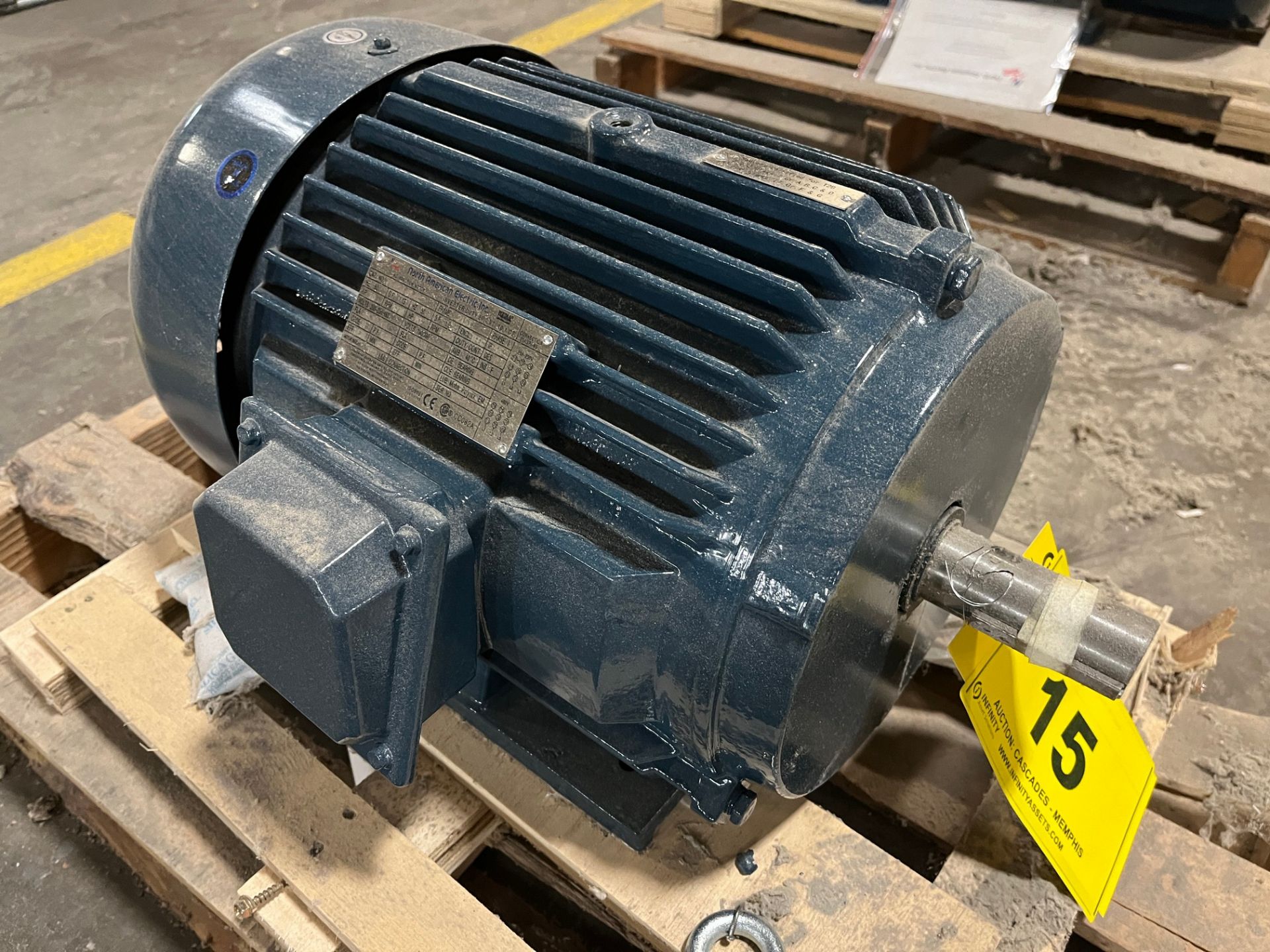 NORTH AMERICAN ELECTRIC AC INDUCTION MOTOR, 10HP MOTOR, 1,770 RPM, 208-230/460V, 215T FRAME (PAPER