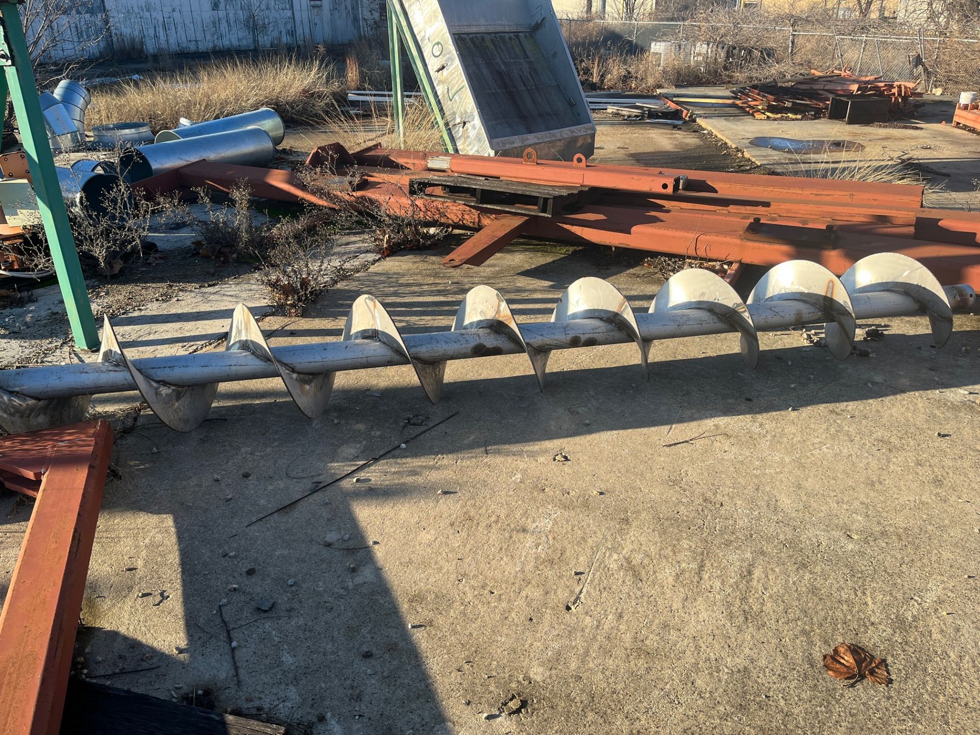 APPROX. 10' STAINLESS STEEL AUGER (CEMENT PLATE FORM NORTH YARD)
