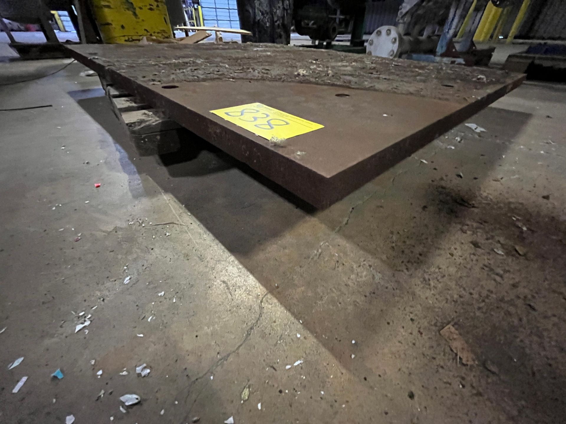 PLATE STEEL PLATFORM, APPROX. 5'L X 4'W X 1-3/4" THICK (DEINKING BUILDING) - Image 2 of 2