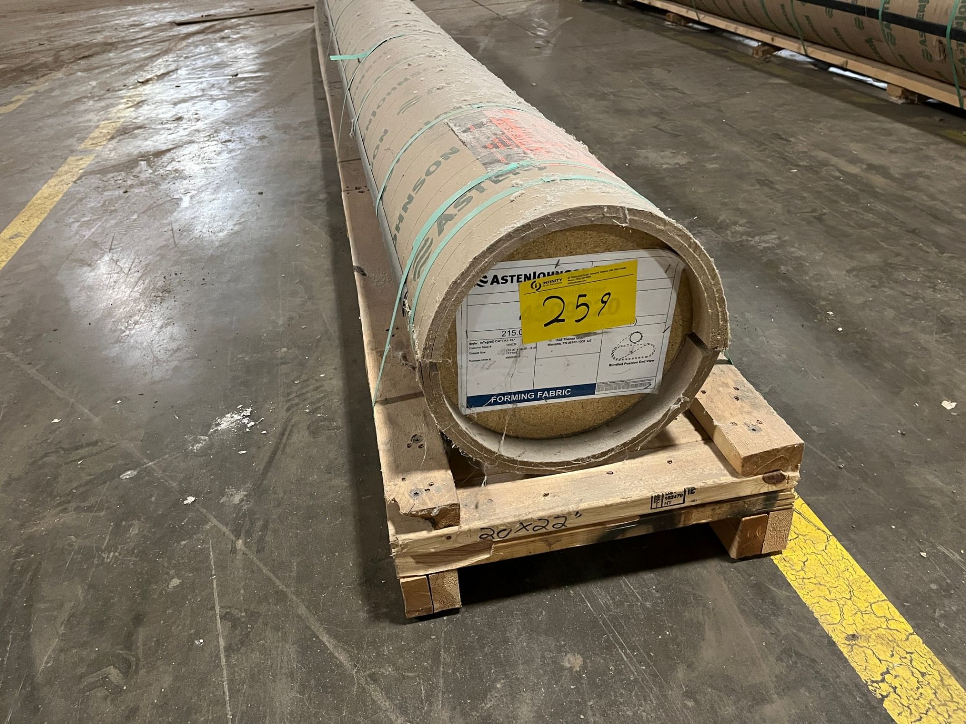 ASTEN JOHNSON #1 - FOURDRINIER ROLL, 215.00" X 58.30' (PAPER MACHINE MAIN WAREHOUSE)