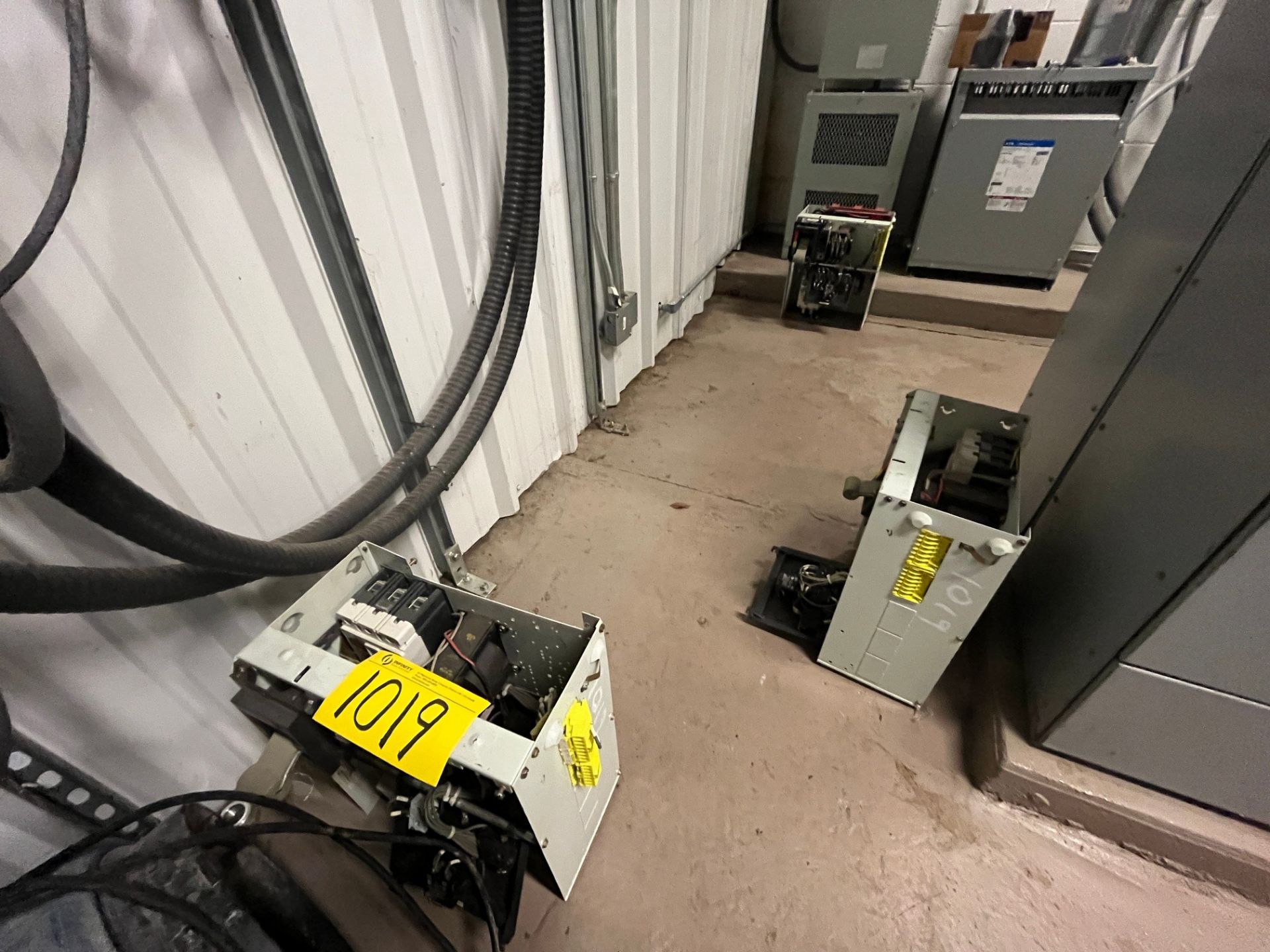LOT OF (3) ELECTRICAL BOXES ON FLOOR (DEINKING ELECTRICAL SUBSTATION ROOM)