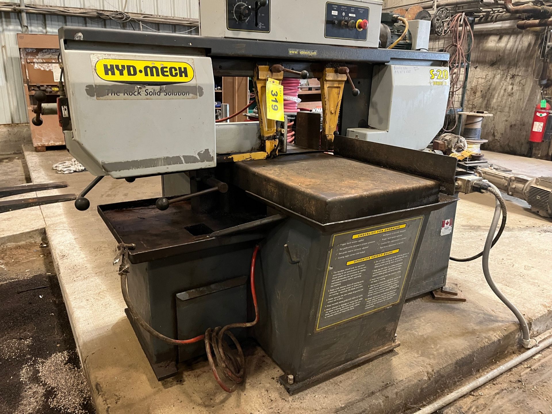 HYD-MECH S-20 SERIES II HORIZONTAL BANDSAW W/ CLAMPING, S/N 60209082, 240V (MAINTENANCE SHOP) - Image 2 of 6