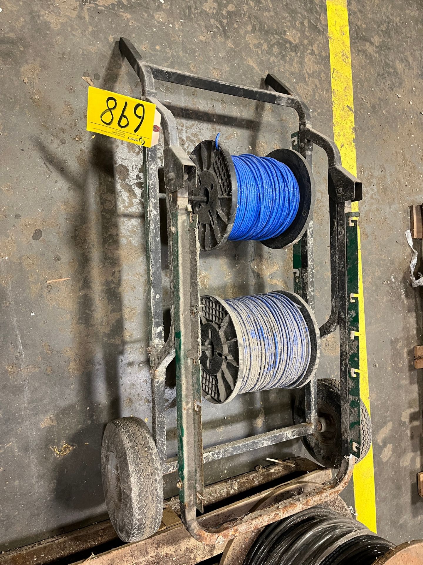 LOT OF WIRE SPOOLS AND WIRE SPOOL CART (ROW C17) - Image 2 of 4