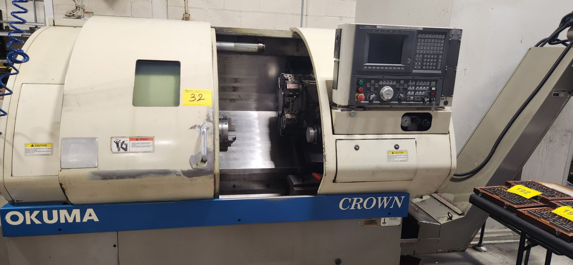 OKUMA CROWN 762S-BB CNC TURNING CENTER, OSP700L CNC CONTROL, 9” 3-JAW CHUCK, TAILSTOCK, 12-STATION - Image 9 of 14