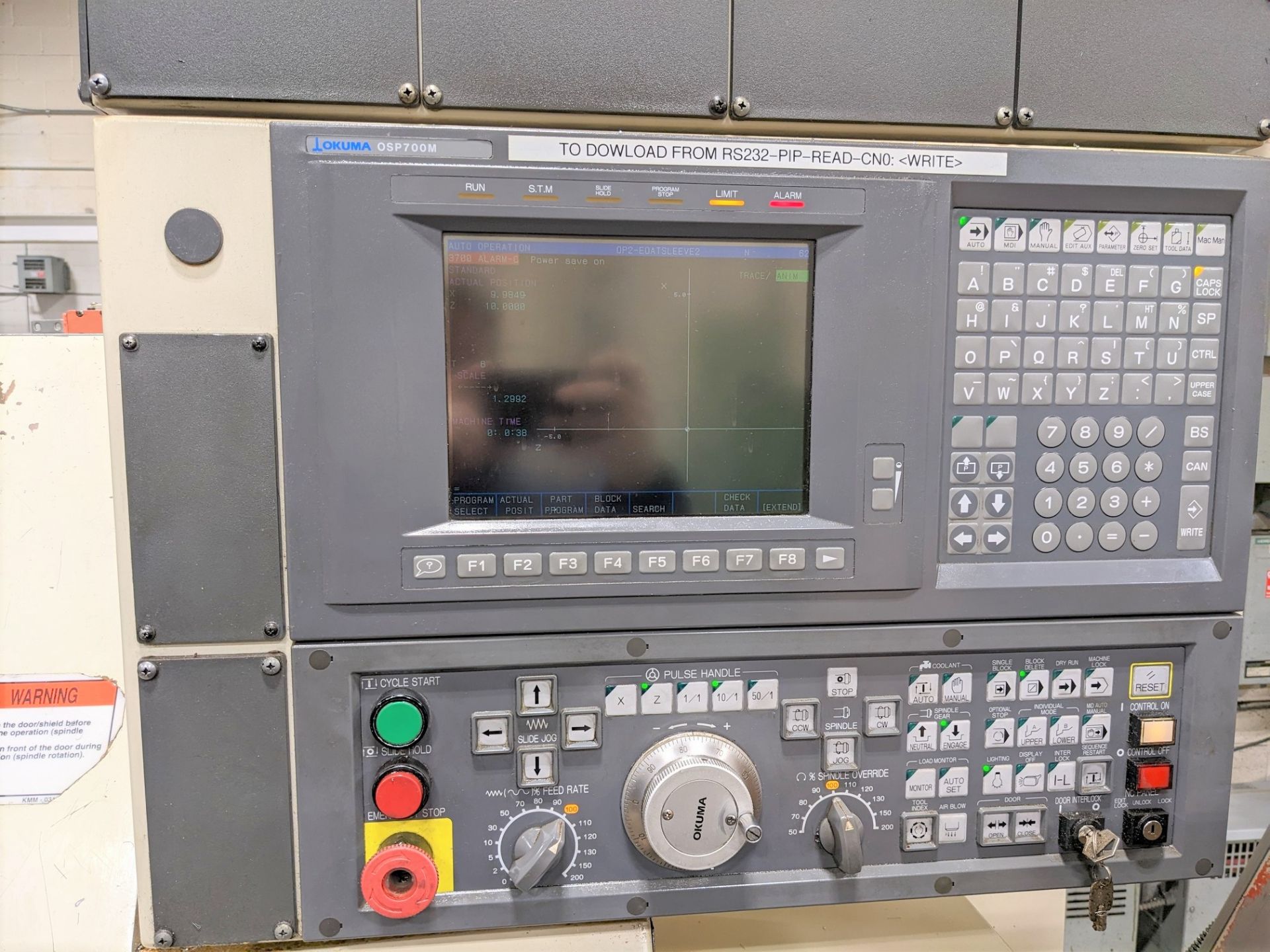 OKUMA CADET LNC8 CNC TURNING CENTER, OSP700M CNC CONTROL, 10” 3-JAW CHUCK, TAILSTOCK, 12-STATION - Image 2 of 13