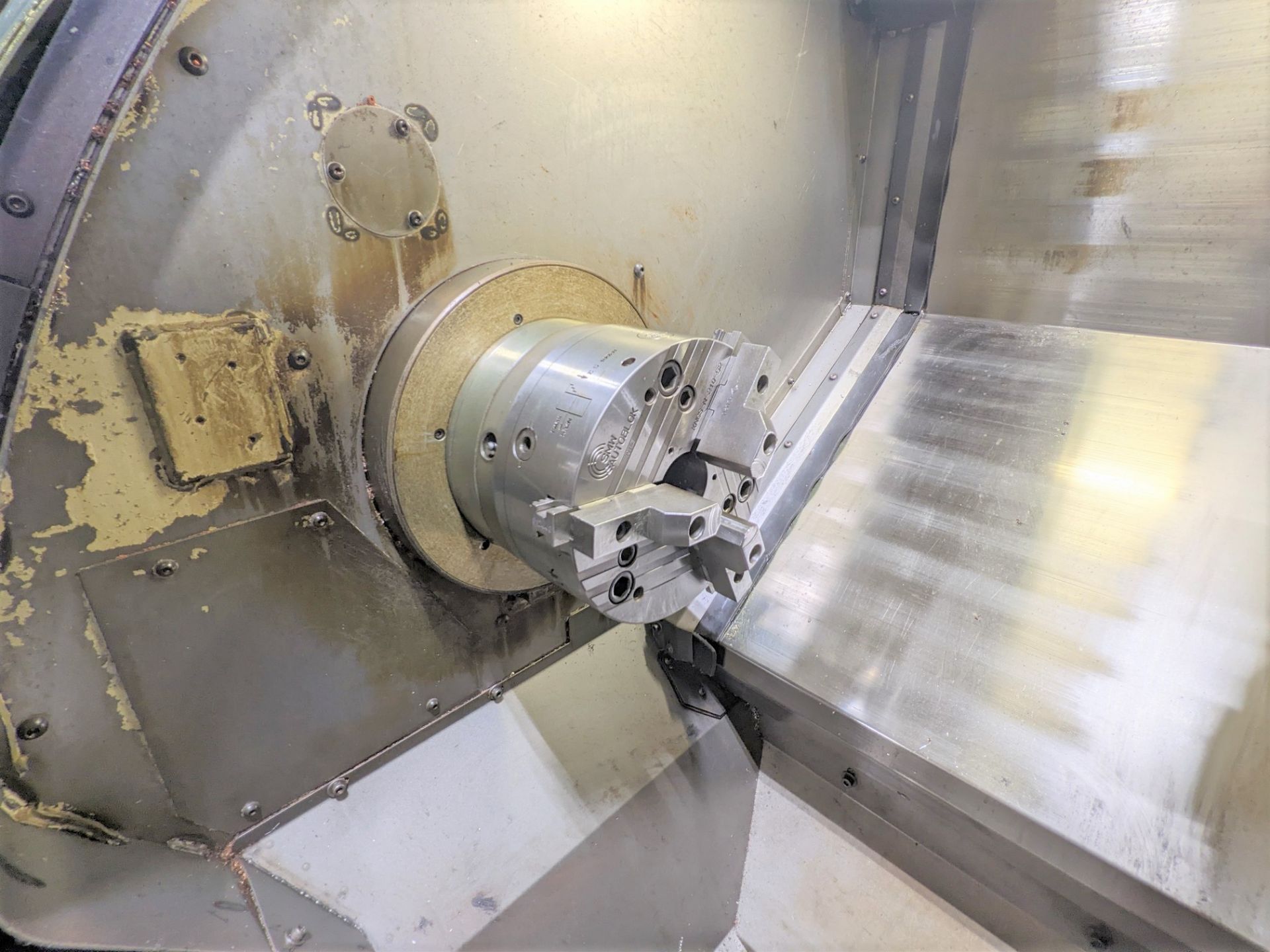 OKUMA CROWN 762S-BB CNC TURNING CENTER, OSP700L CNC CONTROL, 9” 3-JAW CHUCK, TAILSTOCK, 12-STATION - Image 5 of 14