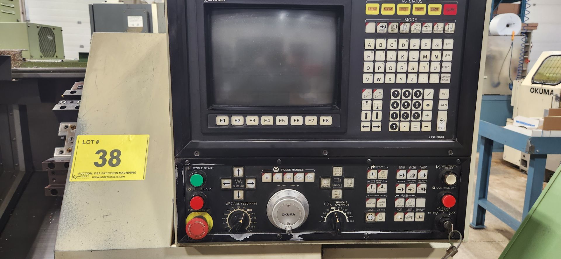 OKUMA CADET LNC8 CNC TURNING CENTER, CNC CONTROL, 10” 3-JAW CHUCK, TAILSTOCK, 12-STATION TURRET, 9. - Image 13 of 14