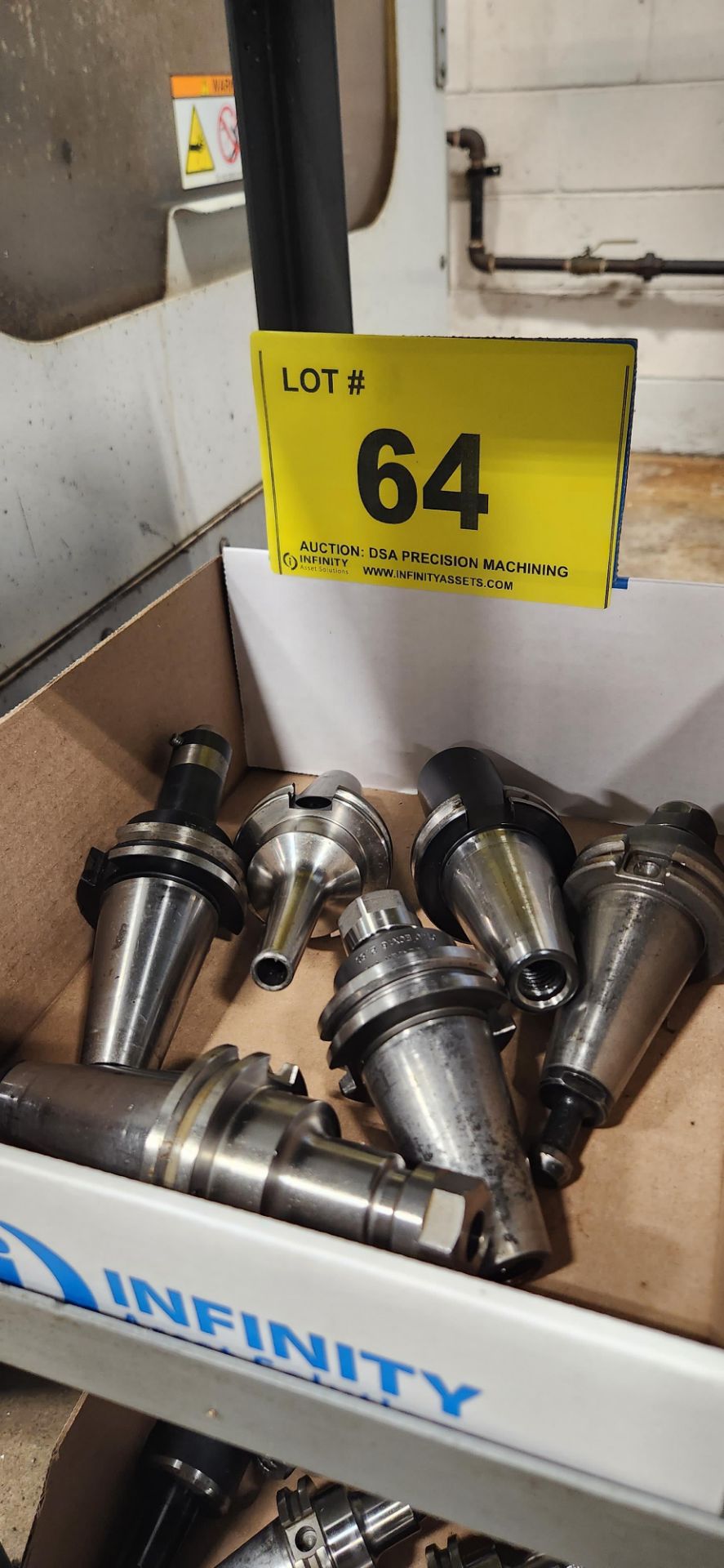 LOT (6) CAT40 TOOL HOLDERS