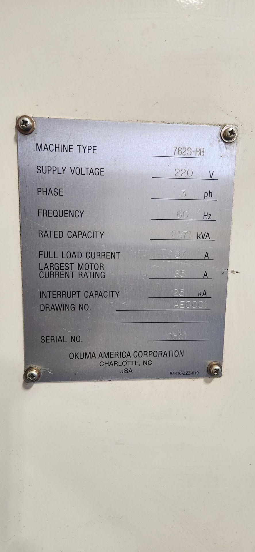 OKUMA CROWN 762S-BB CNC TURNING CENTER, OSP700L CNC CONTROL, 9” 3-JAW CHUCK, TAILSTOCK, 12-STATION - Image 13 of 14