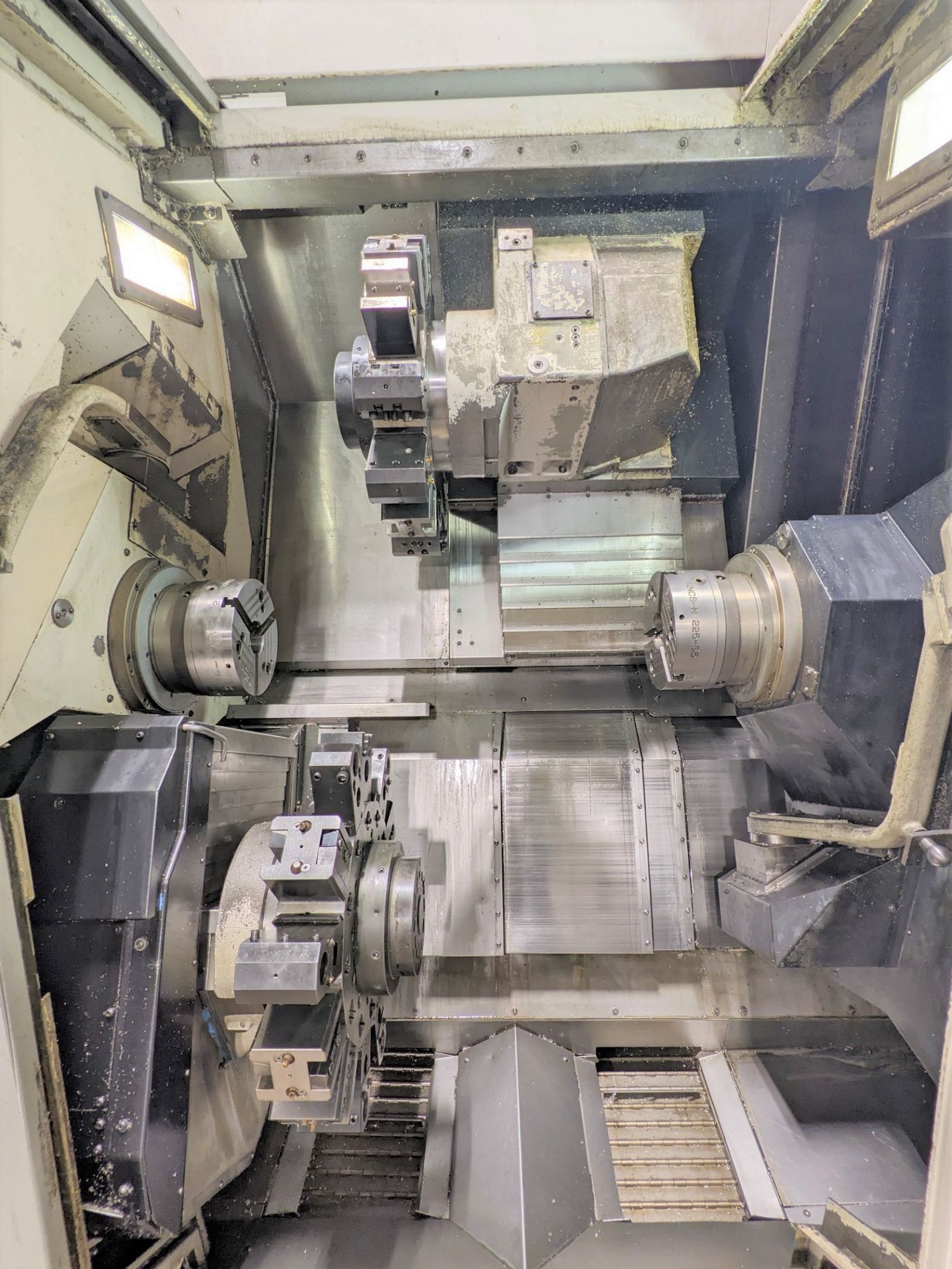 2008 OKUMA TWIN STAR LT300-MY 8-AXIS CNC TURNING & MILLING CENTER, OSP-P200L CNC CONTROL, TWIN 12- - Image 4 of 24