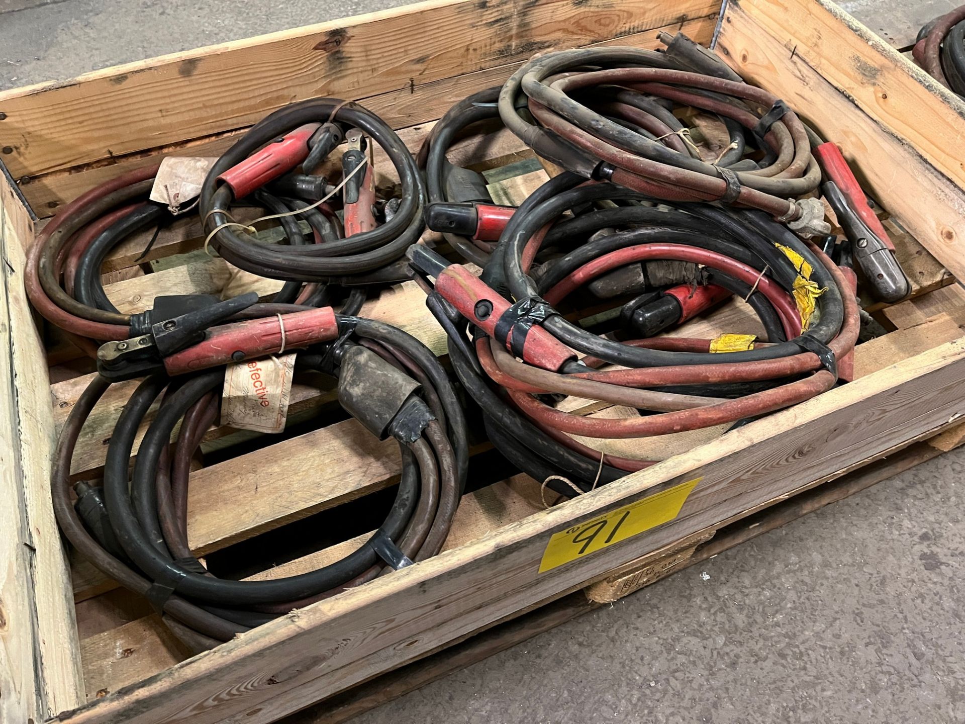 LOT OF (8) GROUNDING CABLES IN CRATE