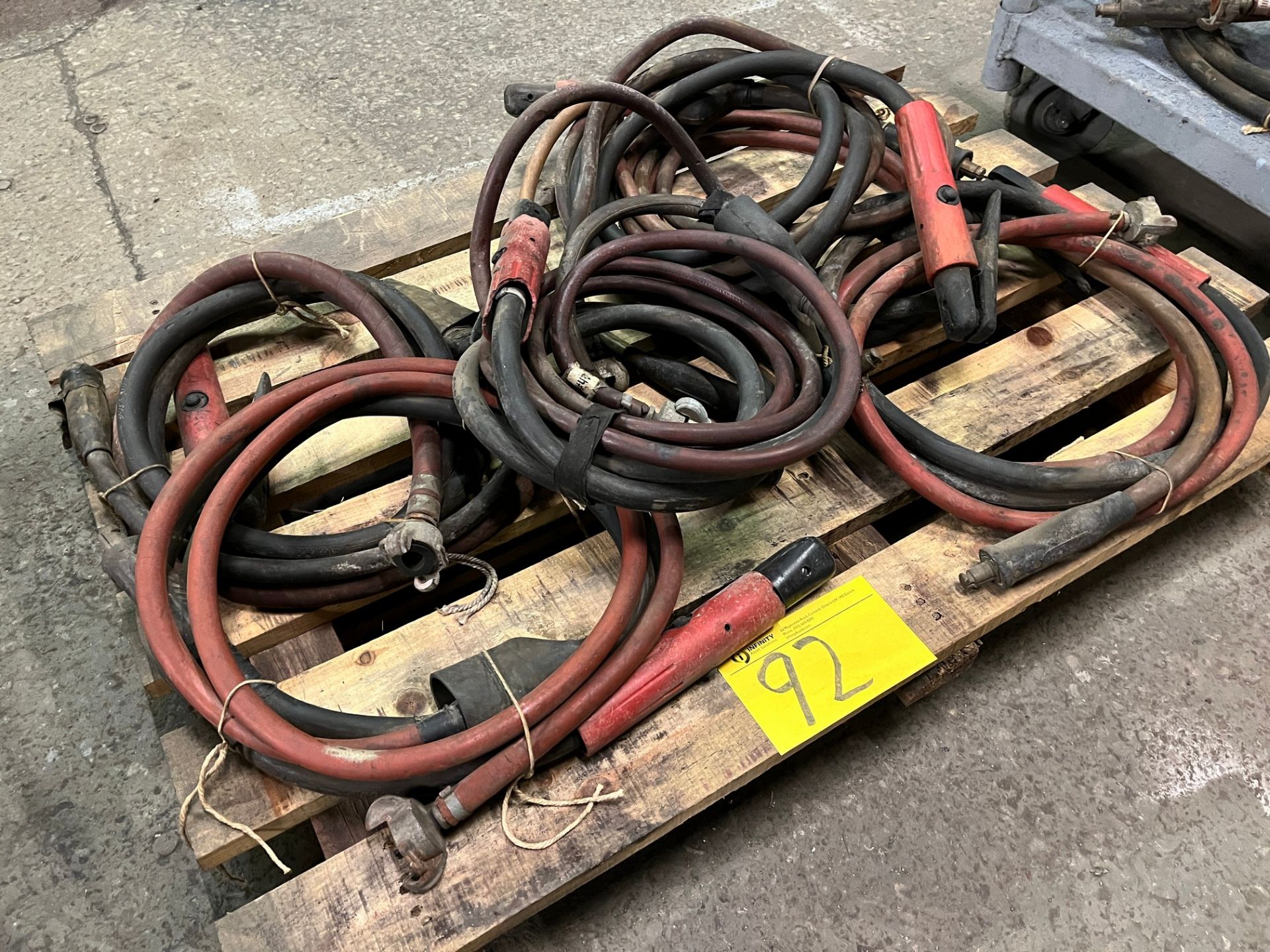 LOT OF (6) GROUNDING CABLES ON PALLET