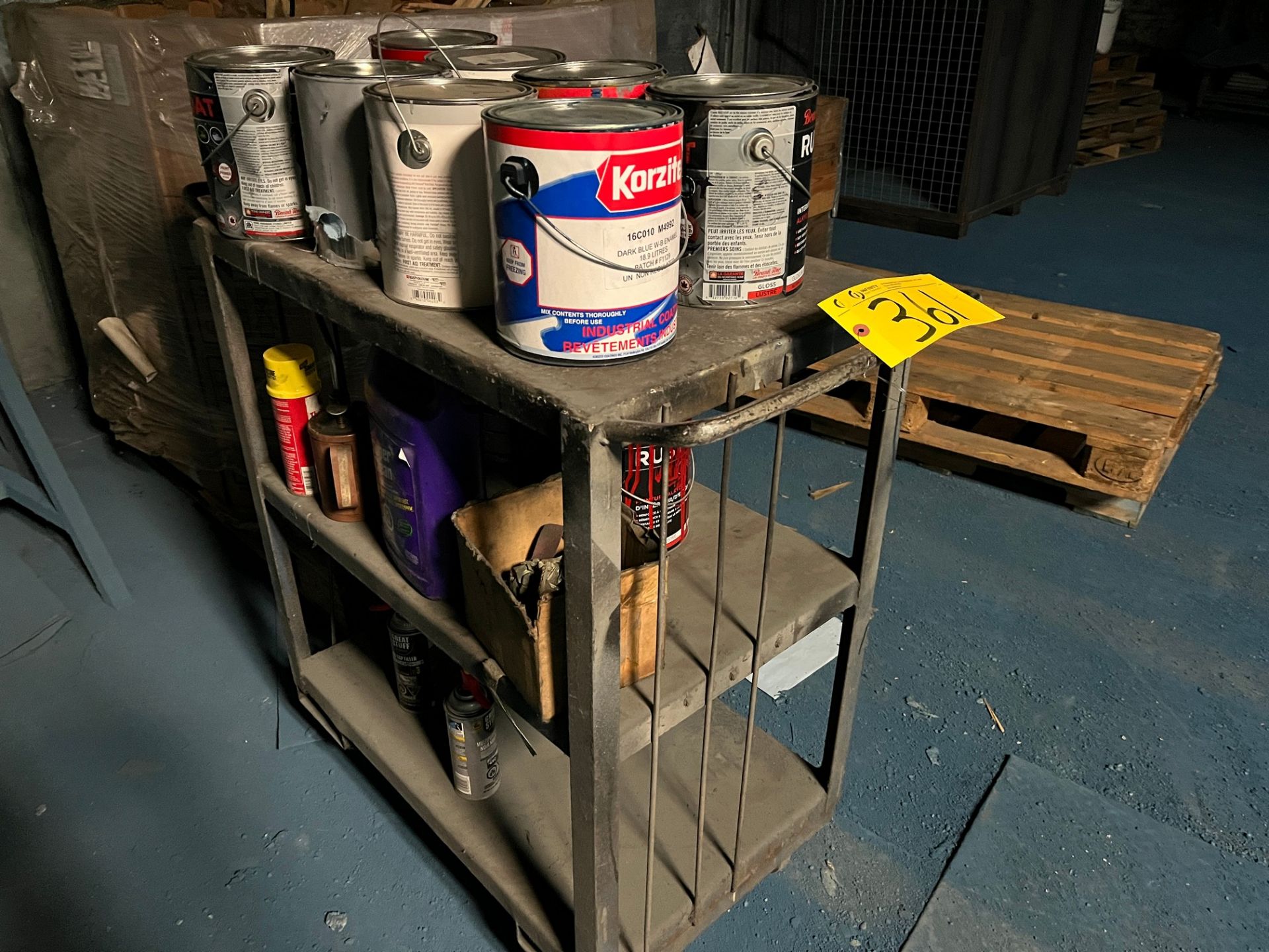 3-LEVEL SHOP CART, APPROX. 18"W X 30"L (NO CONTENTS)