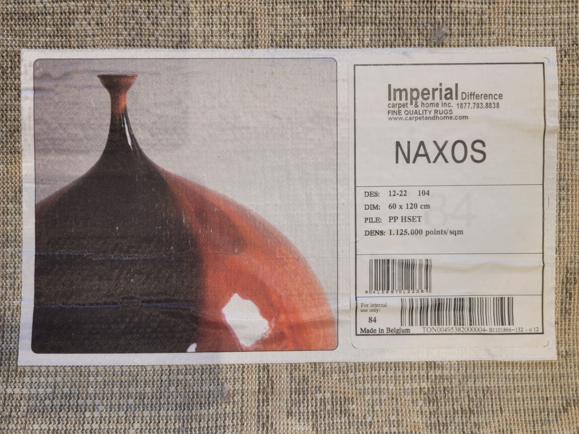 2' X 4' NAXOS MADE IN BELGIUM - MSRP $199.00 EA. (LOCATED IN WALL-TO-WALL) INVENTORY CODE: 12-22 - Image 3 of 3