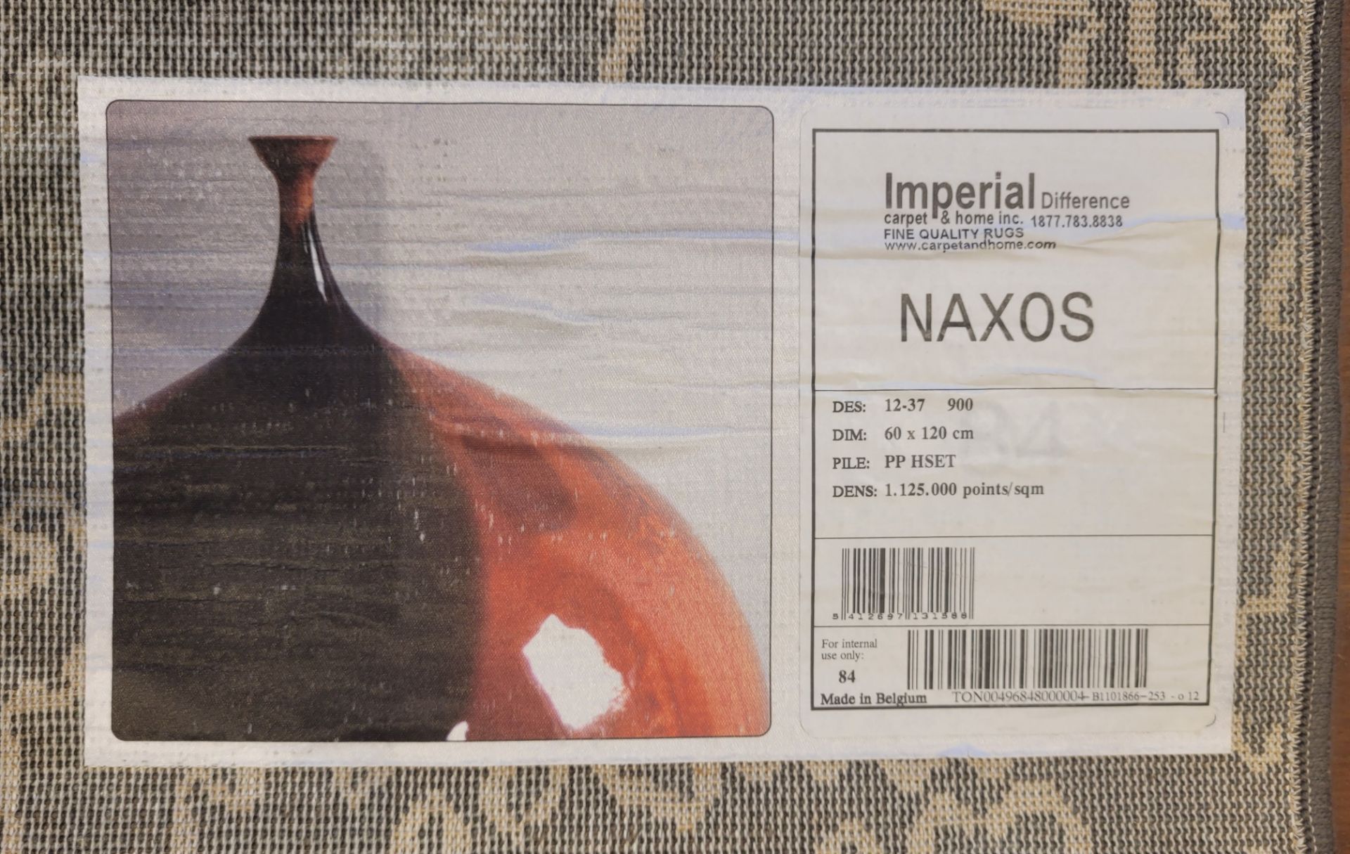 2' X 4' NAXOS MADE IN BELGIUM - MSRP $199.00 EA. (LOCATED IN WALL-TO-WALL) INVENTORY CODE: 12-37 - Image 3 of 3