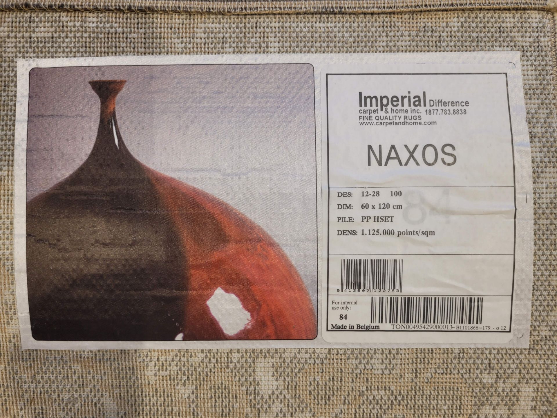 2' X 4' NAXOS MADE IN BELGIUM - MSRP $199.00 EA. (LOCATED IN WALL-TO-WALL) INVENTORY CODE: 12-28 - Image 3 of 3