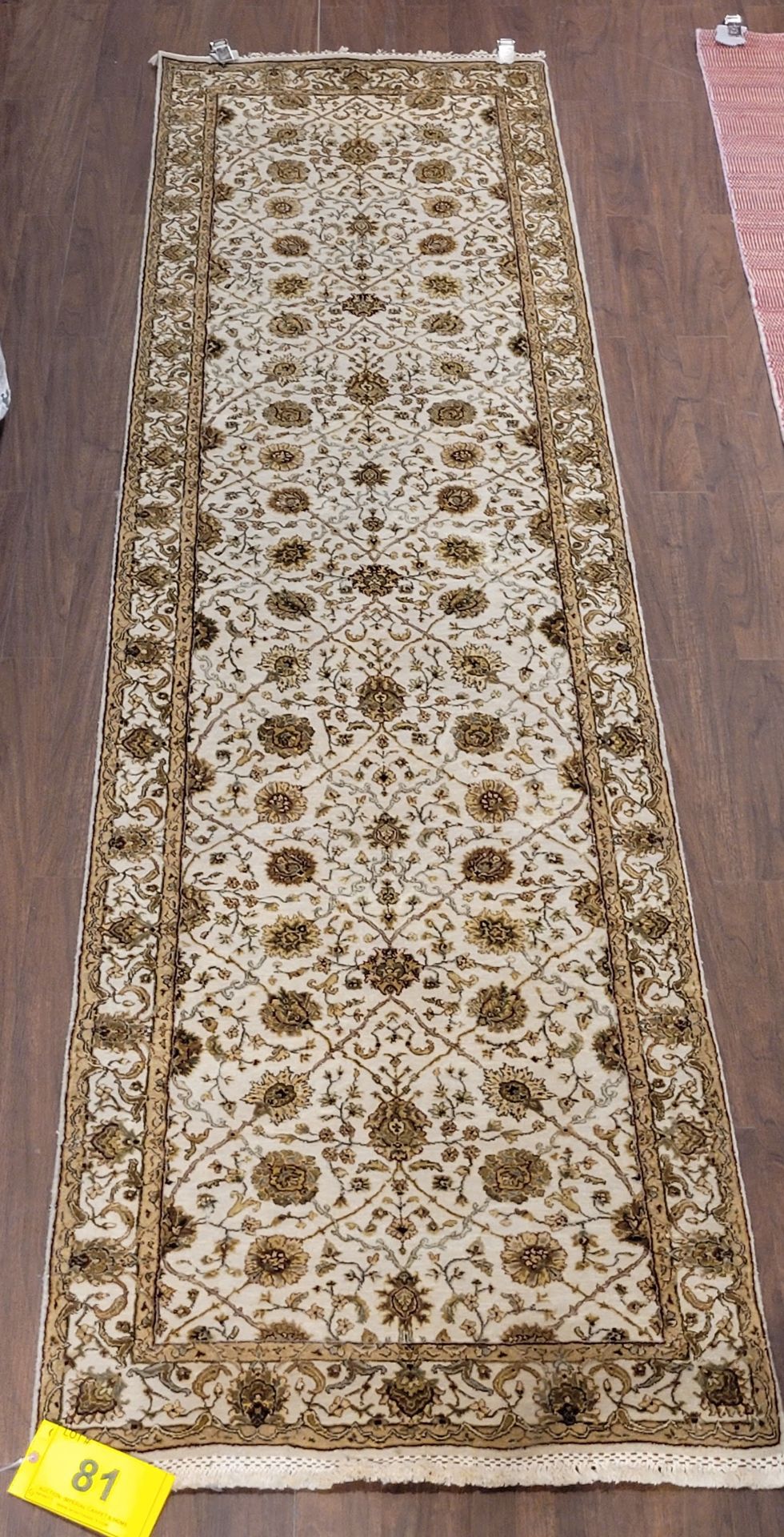 2'11" X 11'01" - IVORY - WOOL AND SILK HAND KNOTTED IN INDIA - MSRP $5,596.00 (LOCATED ON HAND - Image 2 of 7